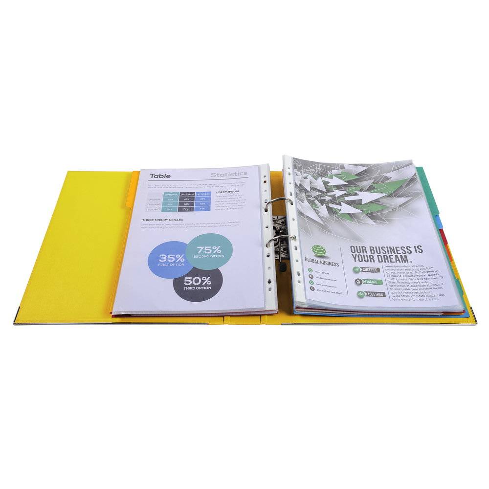 Exacompta 10x Ordner Prem'Touch außen PP Rücken 50mm 32x30cm A4 Maxi Gelb 53149E