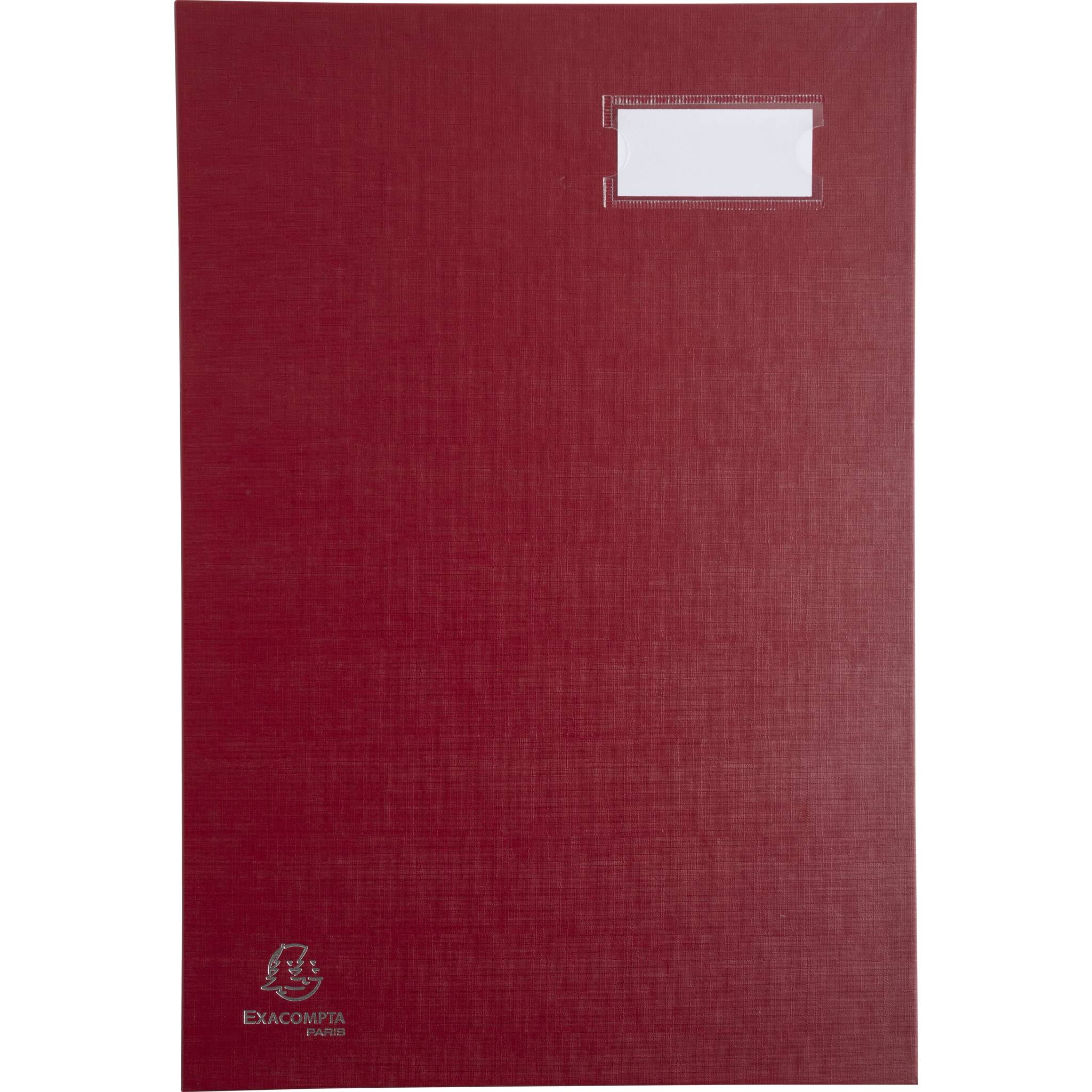 Exacompta 8x Unterschriftenmappe Klassik, 20 Fächer, 24x35 cm - Rot - 57025E