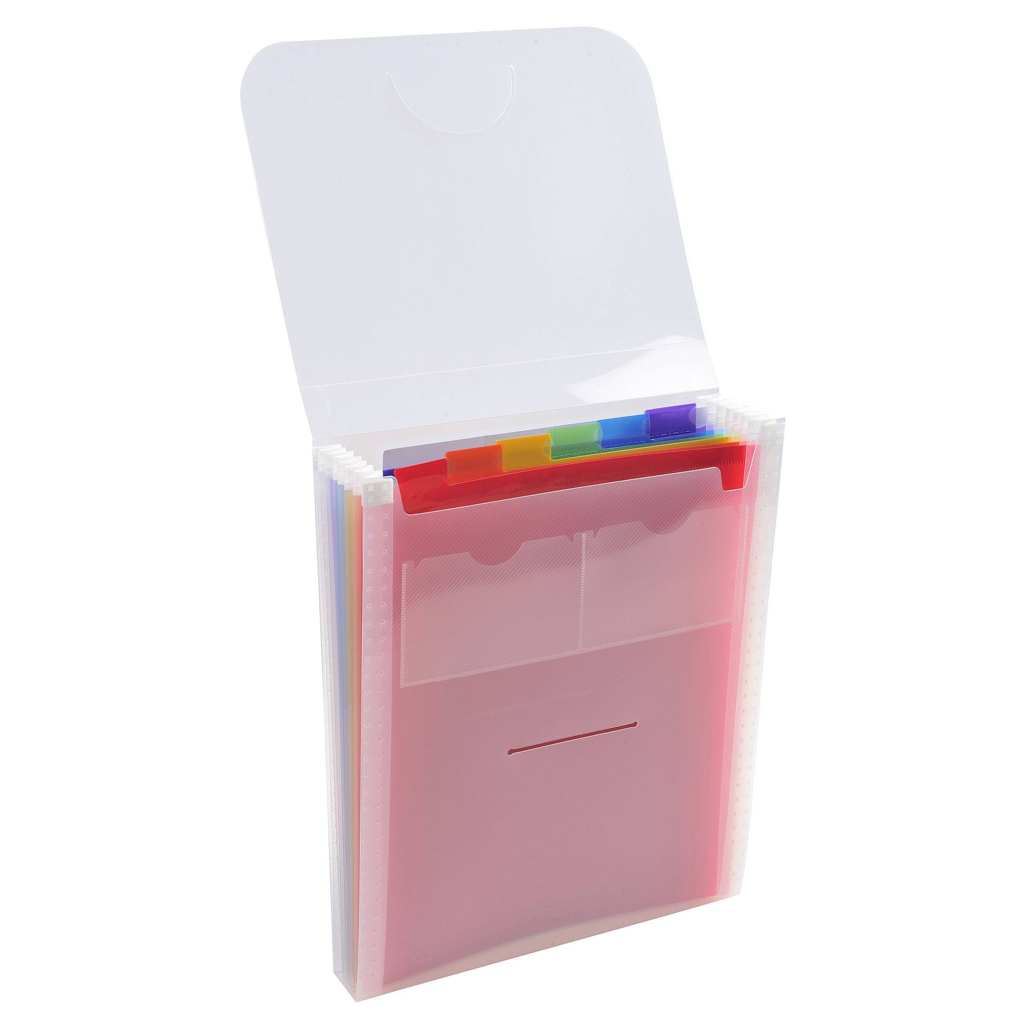 Exacompta 5x Fächermappe vertikal mit 6 Fächern, A4, Crystal, Kristall, 55798E