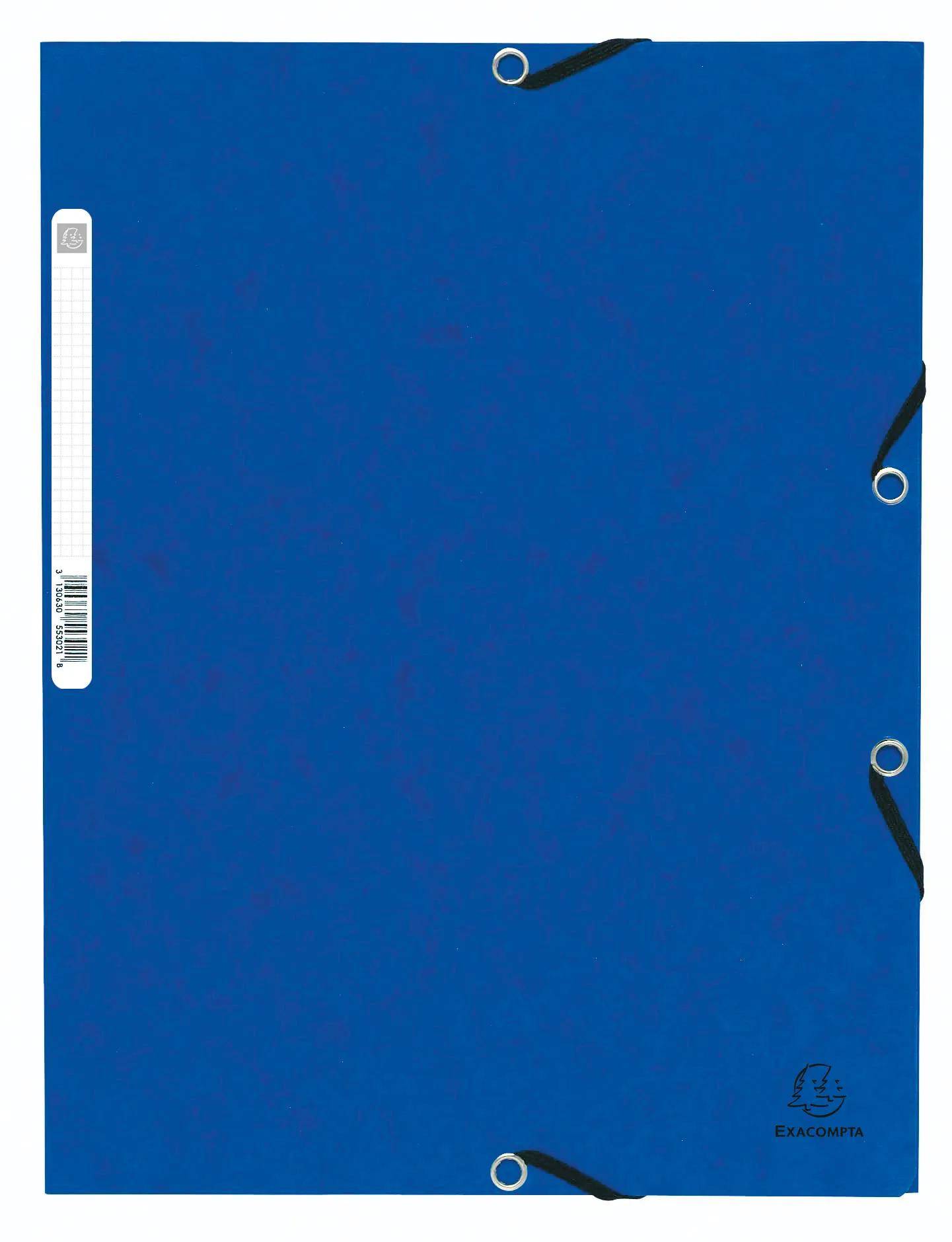Exacompta 125x Sammelmappe + Gummizug 3 Klappen Karton A4 sortiert 55025E