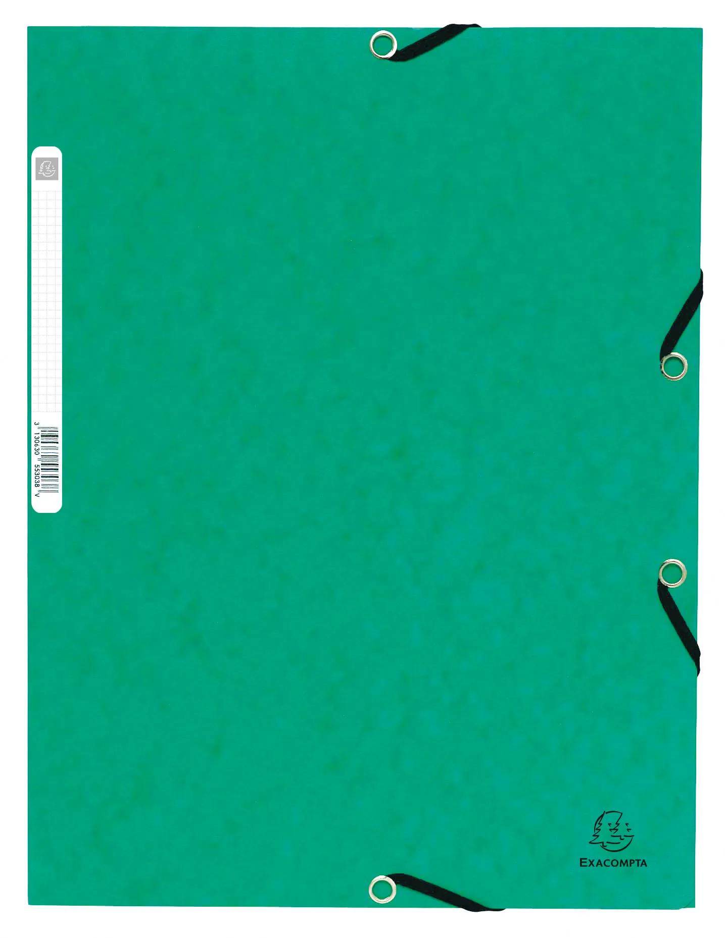 Exacompta 125x Sammelmappe + Gummizug 3 Klappen Karton A4 sortiert 55025E