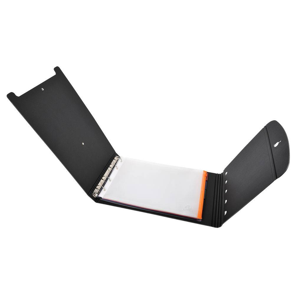 Exacompta 5x Präsentationsmappe A4 PP 4 Ringen 30mm Exactive Schwarz 56234E
