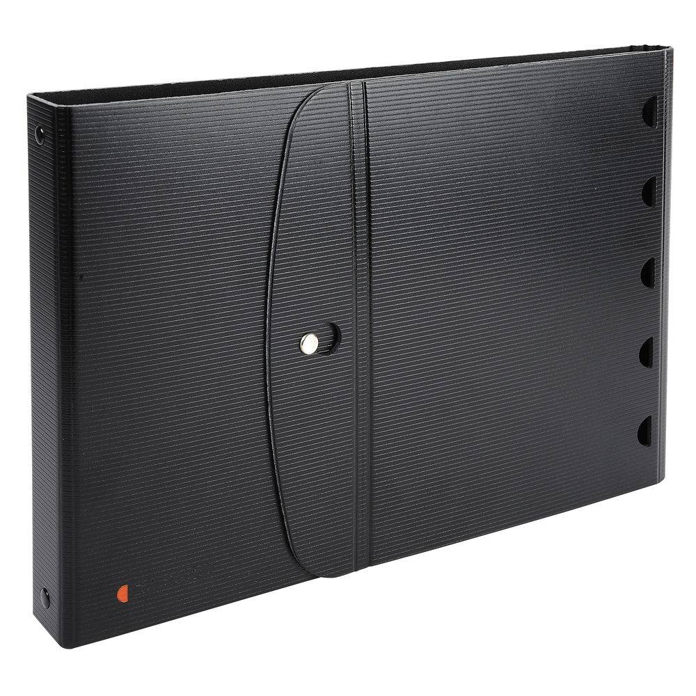 Exacompta 5x Präsentationsmappe A4 PP 4 Ringen 30mm Exactive Schwarz 56234E