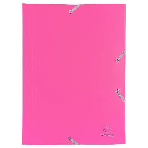Exacompta 30x Sammelmappe +Gummizug 3 Klappen PP 400µ Eco A4 Fuchsia 55920E