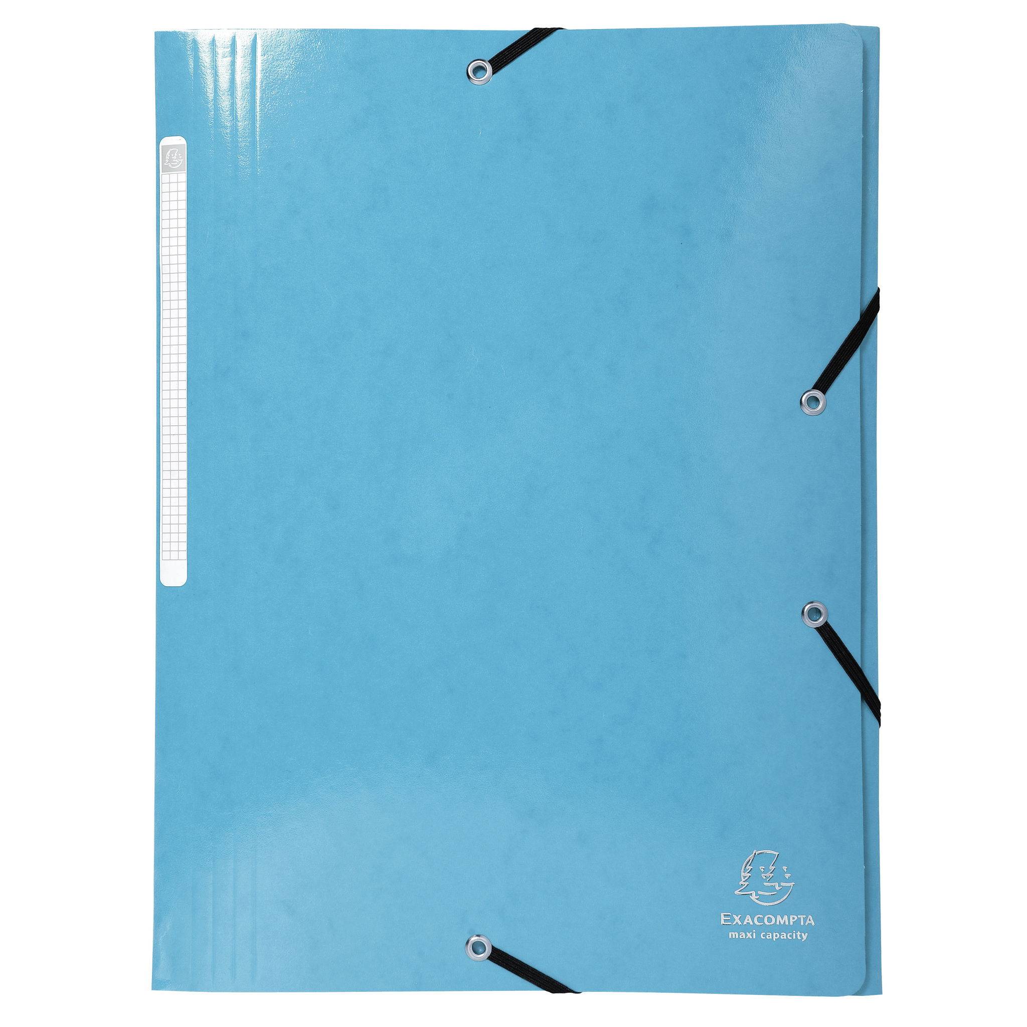 Exacompta 40x Sammelmappe +3 Klappen Gummizug MAXI Karton A4 sortiert 55930E