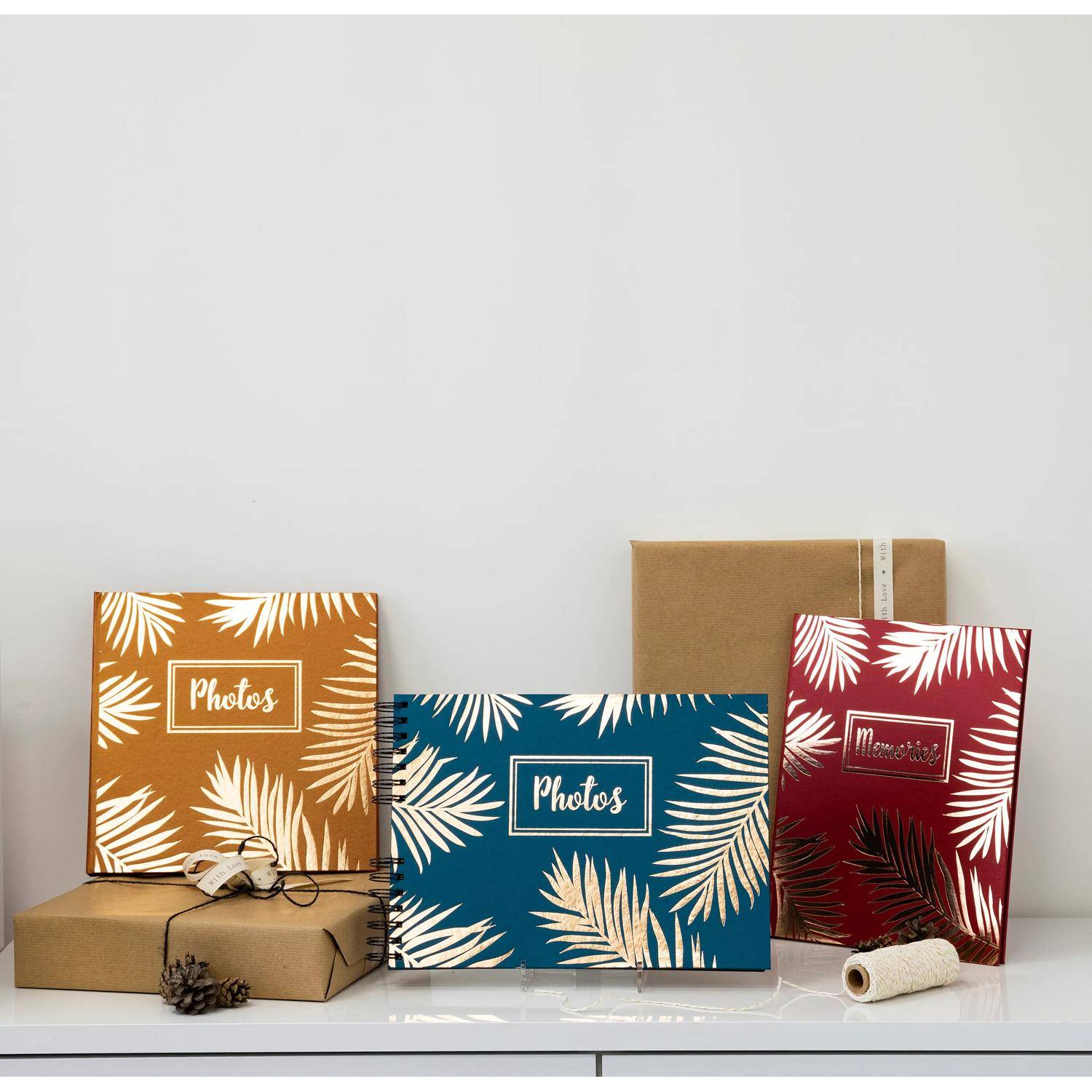 Exacompta 2x Fotoalbum 30 Seiten schwarz 25x25cm - Palma blau - Gold - 16309E