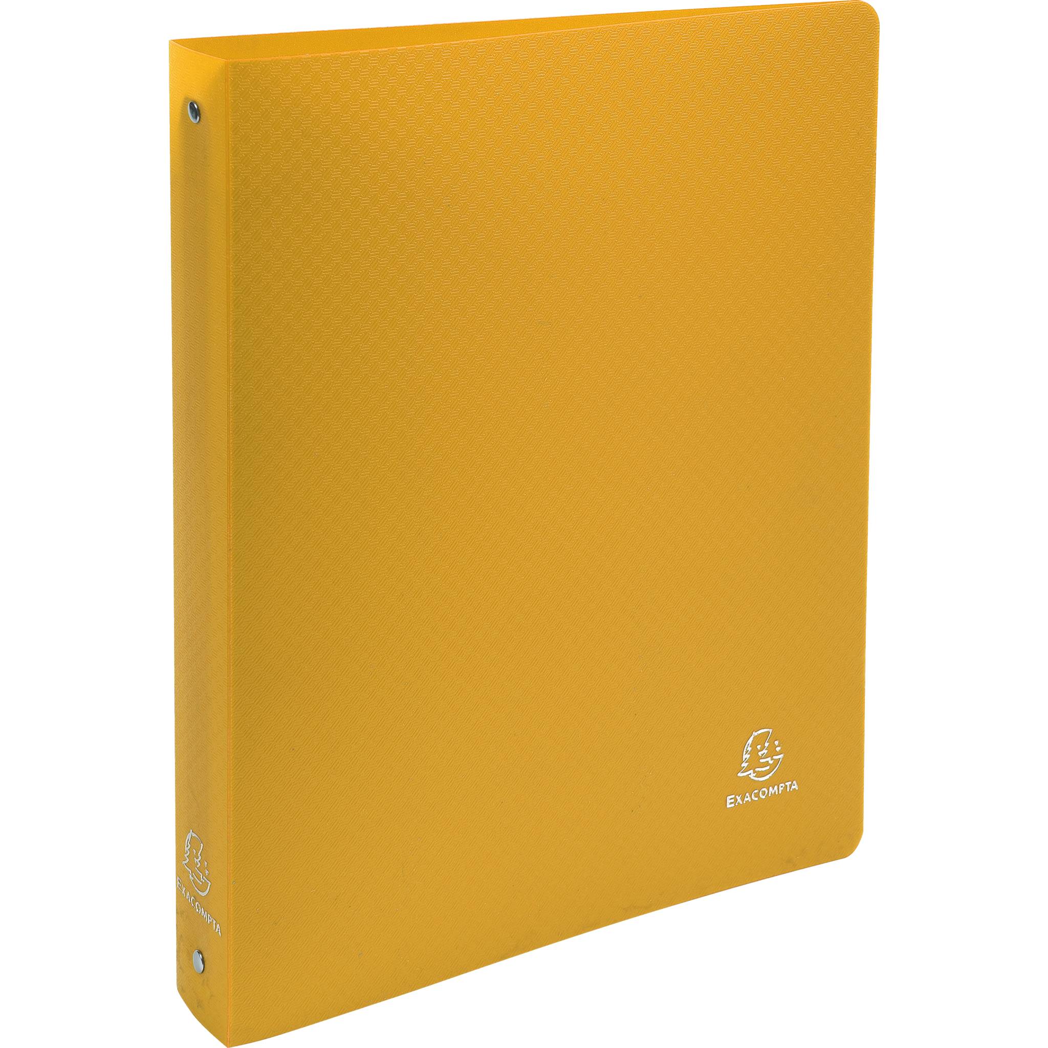 Exacompta 20x Ringbuch PP 700µ 4 Ringen Rücken 40mm A4 Überbreite Gelb 512809E