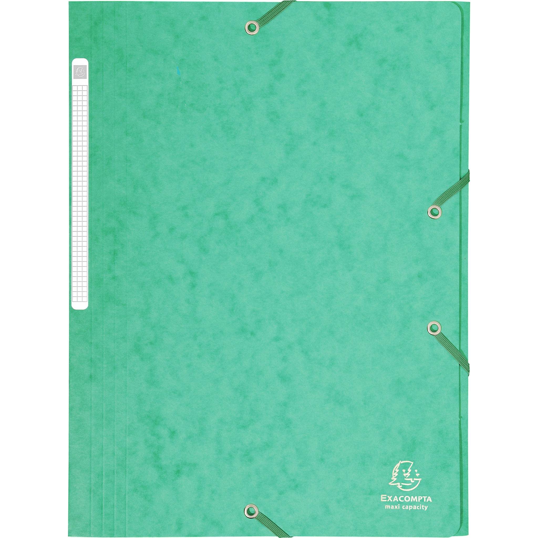 Exacompta 50x Sammelmappe +Gummizug 3 Klappen Karton A4 MAXI sortiert 17100H