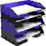 Exacompta 117104D 4x Exacompta, Briefablage Combo Maxi, A4+ Querformat, Office - Nachtblau