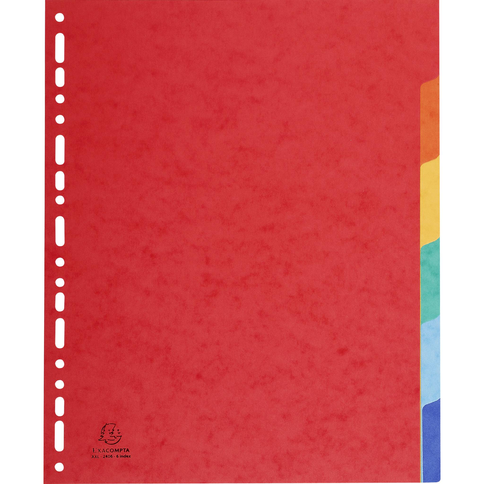 Exacompta 50x Register A4 Maxi, Colorspan-Karton 225g, 6 Taben - 2406E