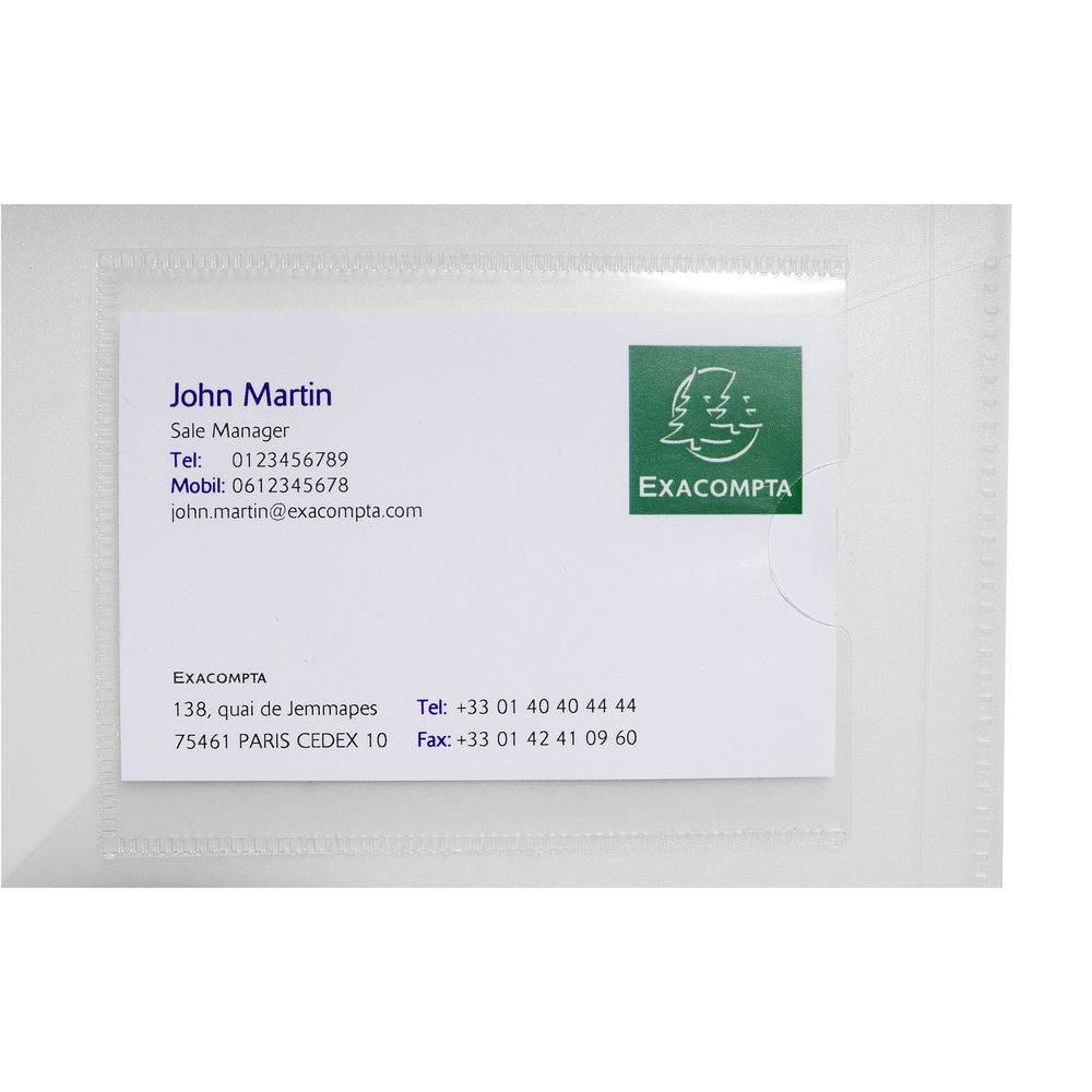 Exacompta 20x Präsentationsmappe doppelter Innentasche PP 400µ A4 Kristall 3967E