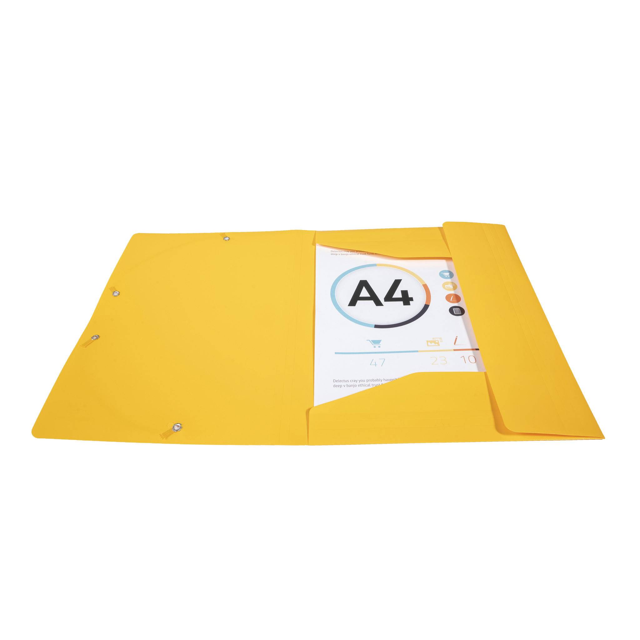 Exacompta 30x Sammelmappe +Gummizug 3 Klappen PP 400µ Eco A4 Gelb 55909E