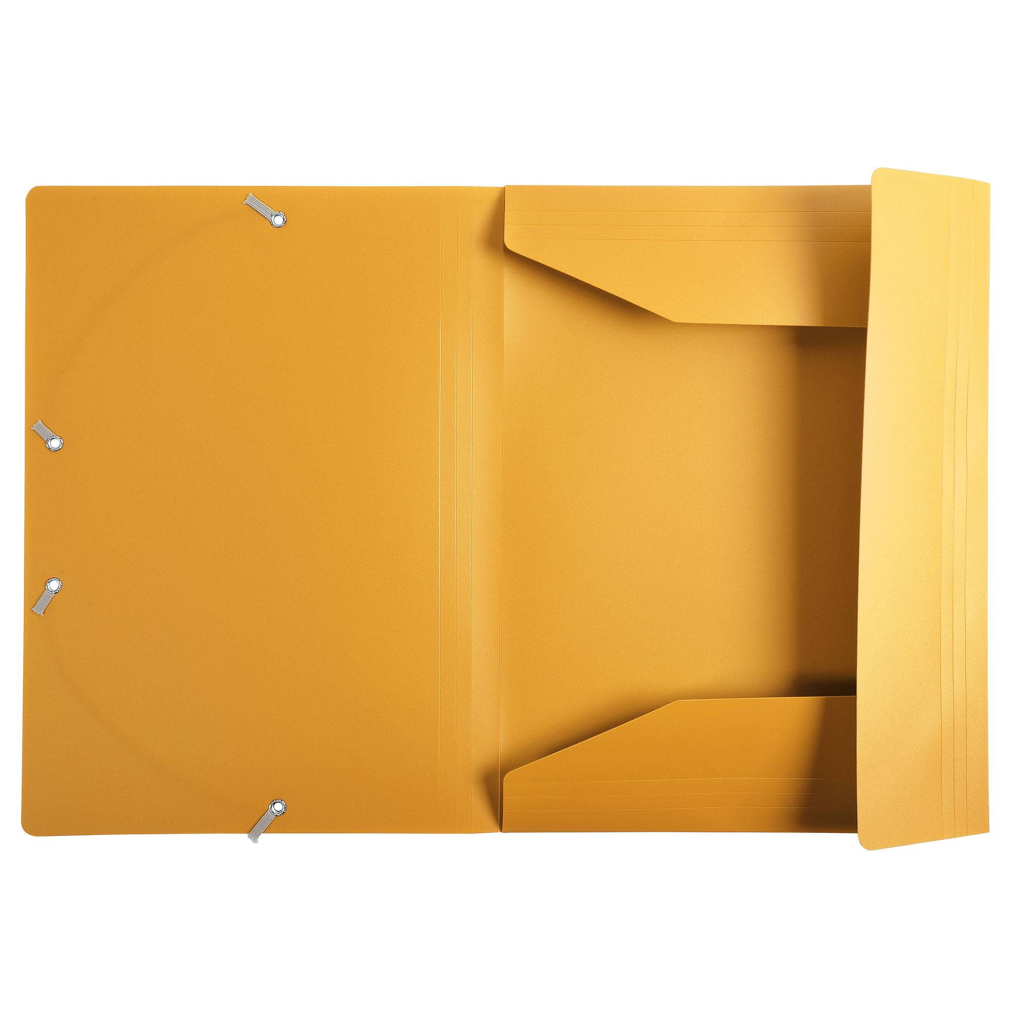 Exacompta 30x Sammelmappe +Gummizug 3 Klappen PP 400µ Eco A4 Gelb 55909E