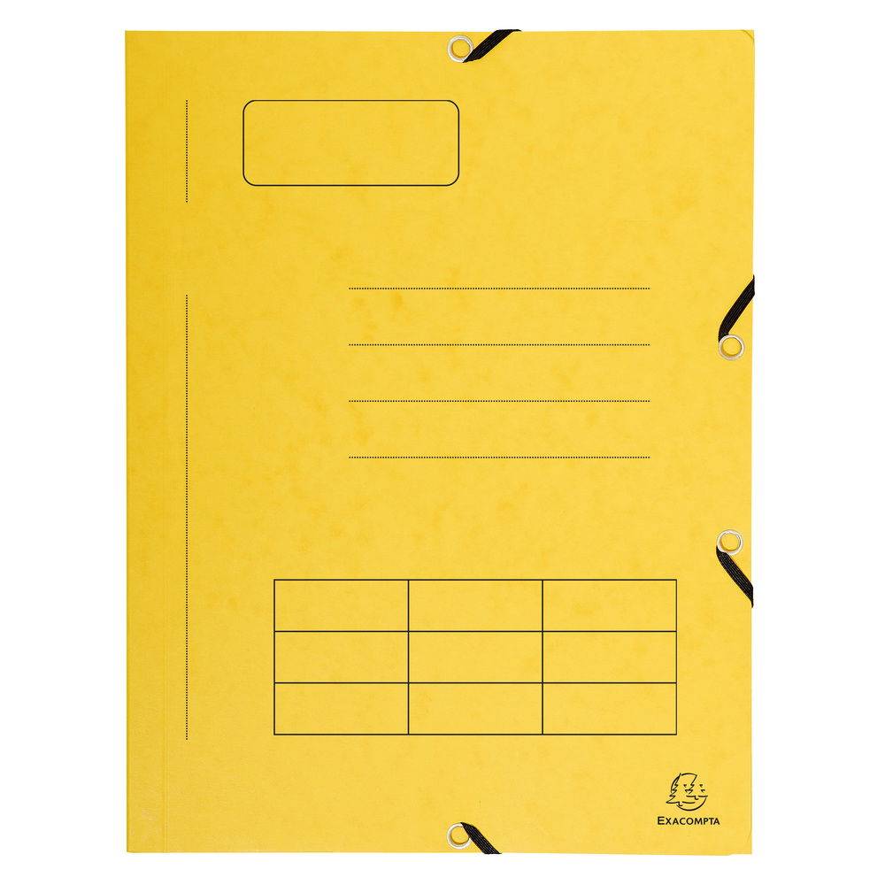 Exacompta 50x Sammelmappe + Gummizug 3 Klappen Index Karton A4 sortiert 55360E