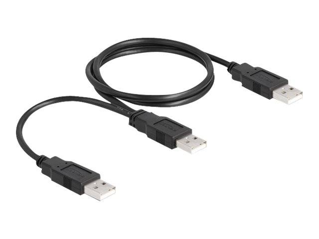 Delock USB-Kabel - USB (M) zu USB (M) - USB 2.0 - 70 cm - Schwarz