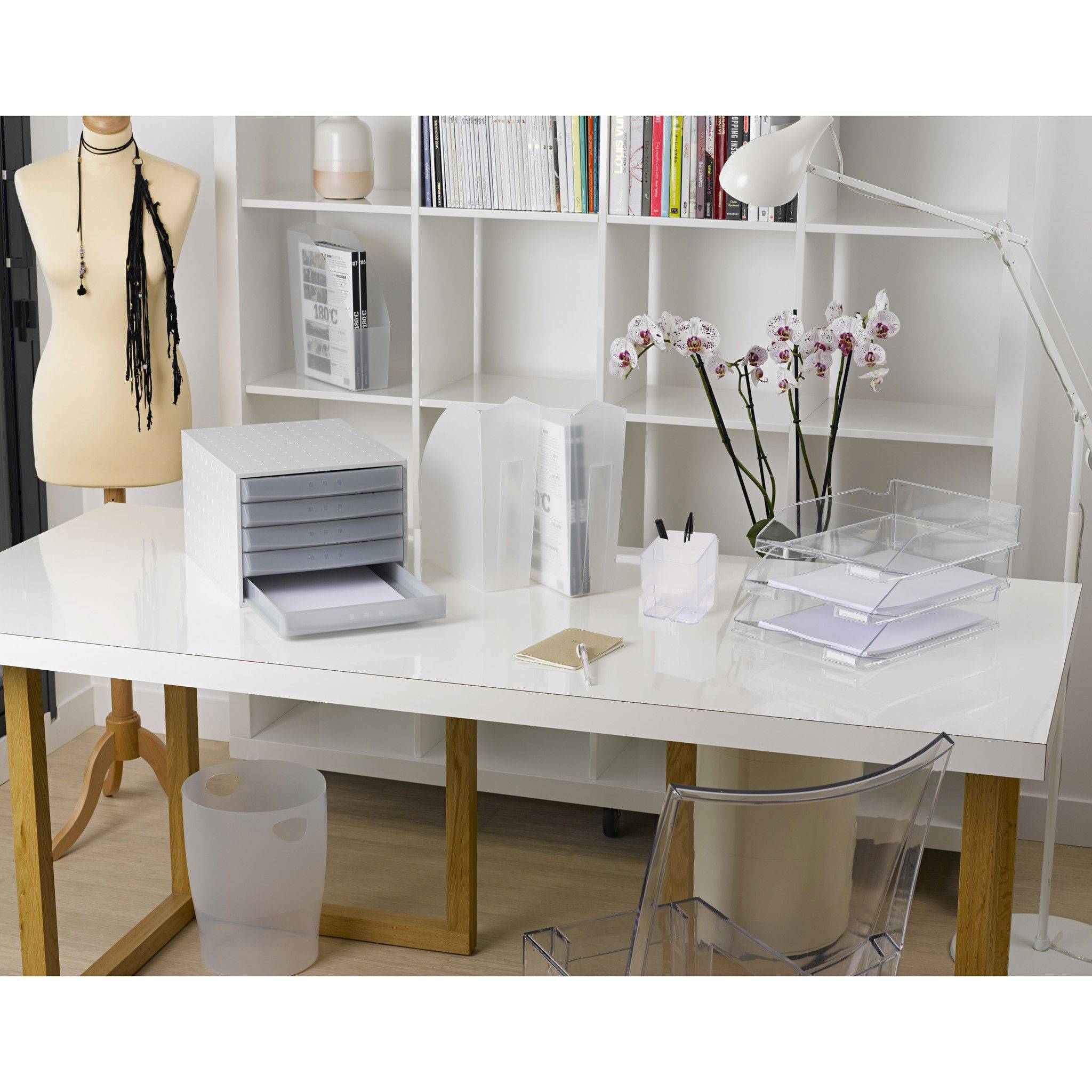 Exacompta 10x Stifteköcher PEN-CUBE, Office - Kristall - 67723D