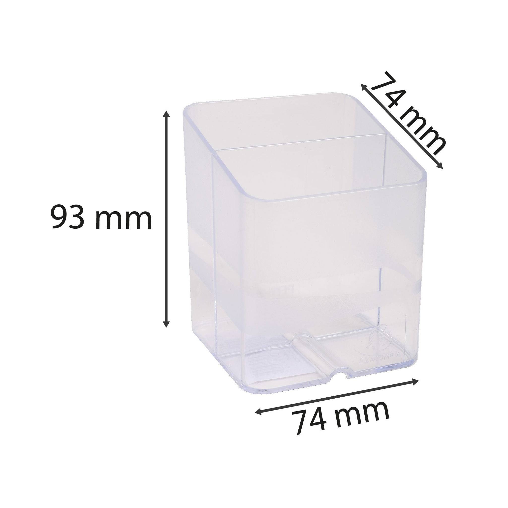 Exacompta 10x Stifteköcher PEN-CUBE, Office - Kristall - 67723D