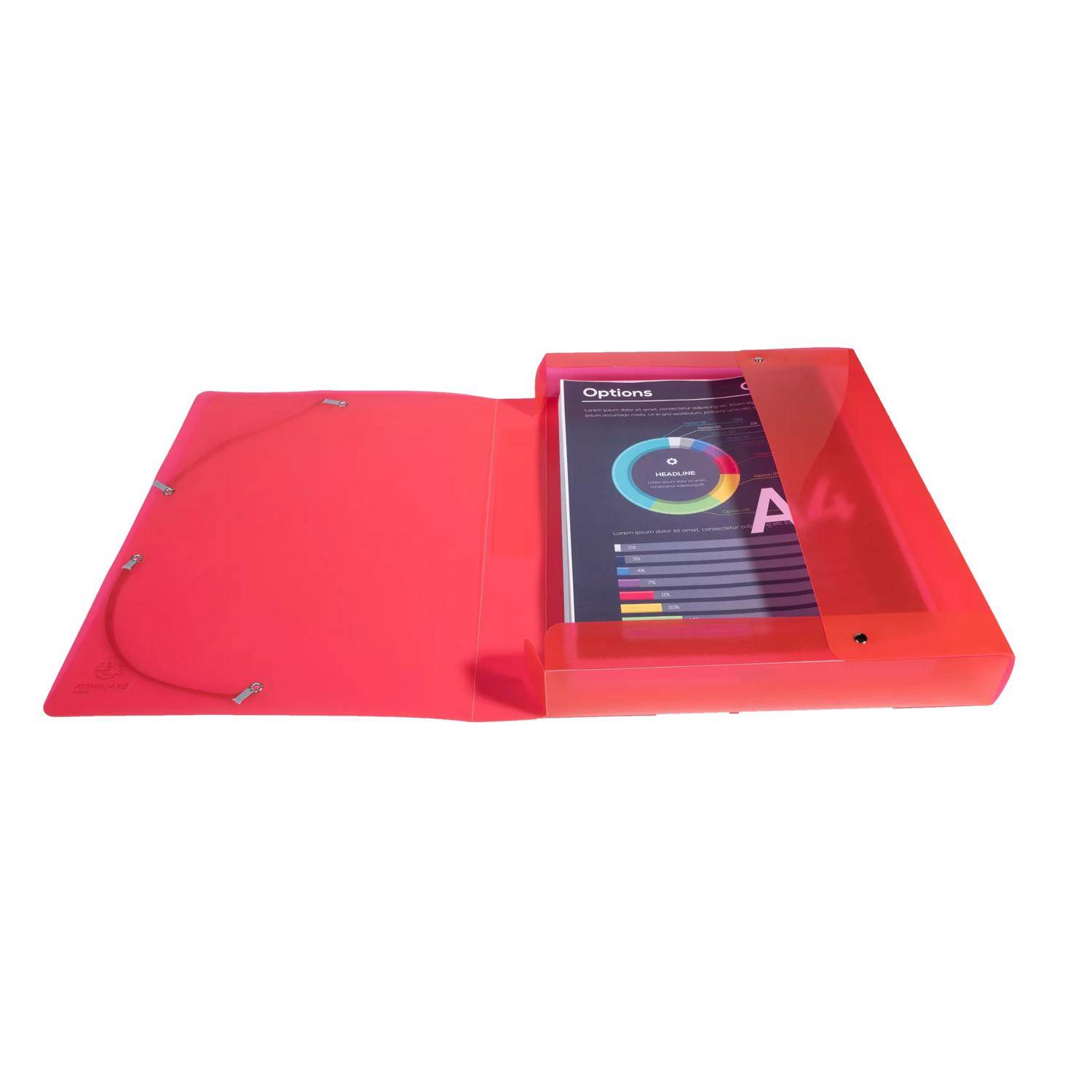 Exacompta 4x Archivbox Polypropylen, Rücken 40mm, PP, A4, sortiert, 59780E