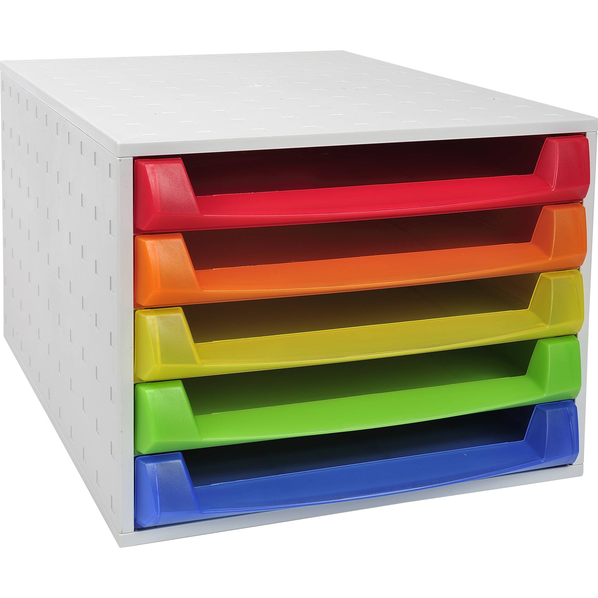 Exacompta Schubladenbox THE BOX, 5 offene Schubladen, , Regenbogen, 221098D