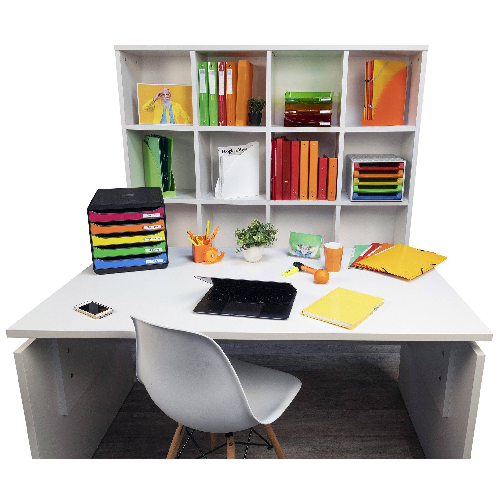 Exacompta Schubladenbox THE BOX, 5 offene Schubladen, , Regenbogen, 221098D