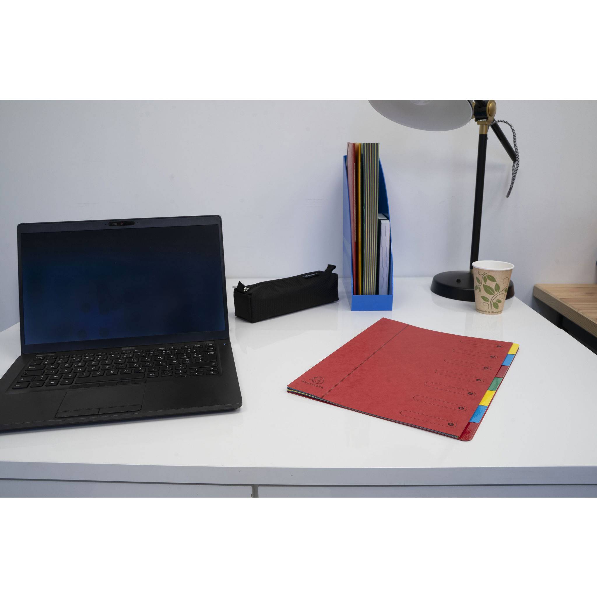 Exacompta 8x Ordnungsmappe Manilakarton Harmonika-Rücken 7 Fächern A4 Rot 5107E