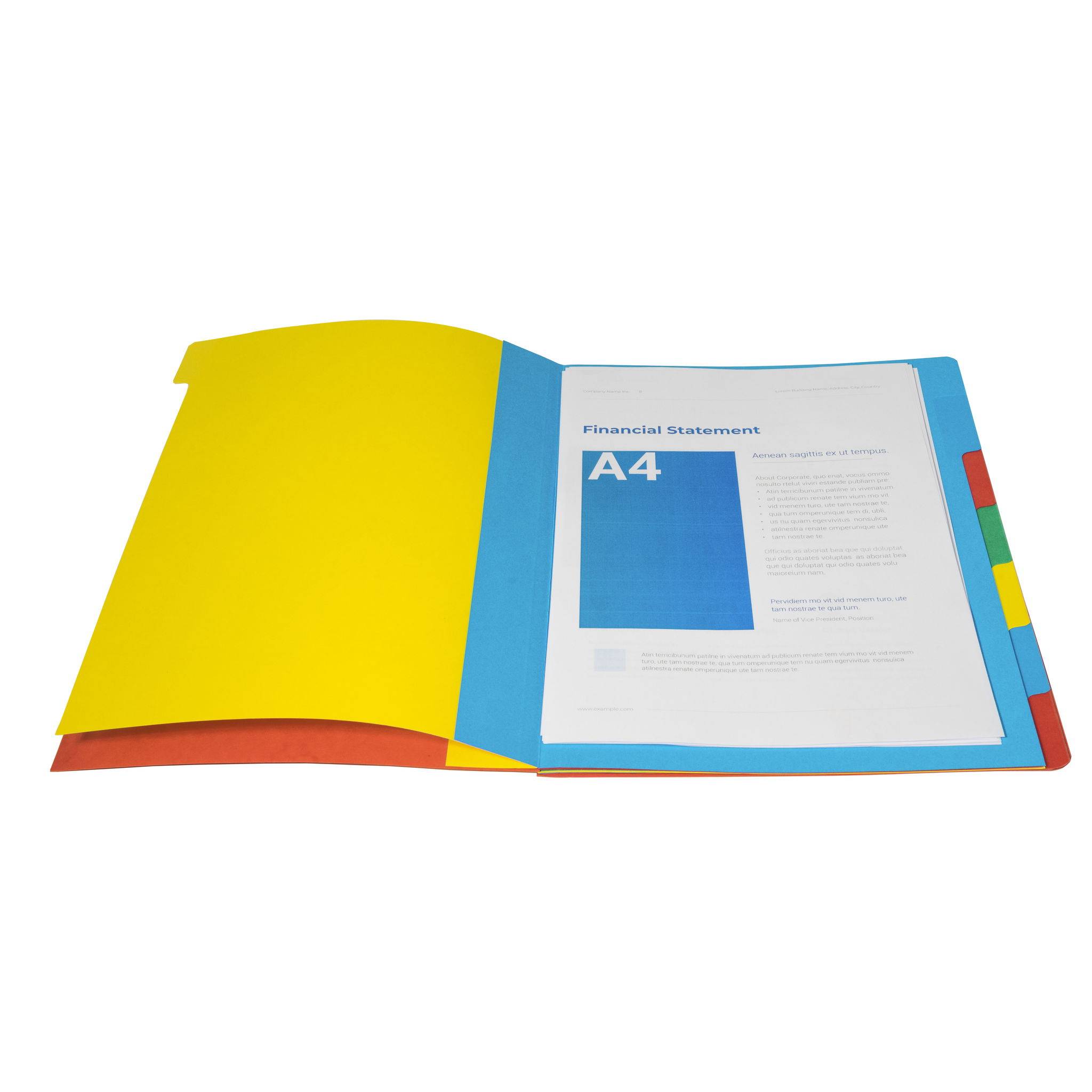 Exacompta 8x Ordnungsmappe Manilakarton Harmonika-Rücken 7 Fächern A4 Rot 5107E