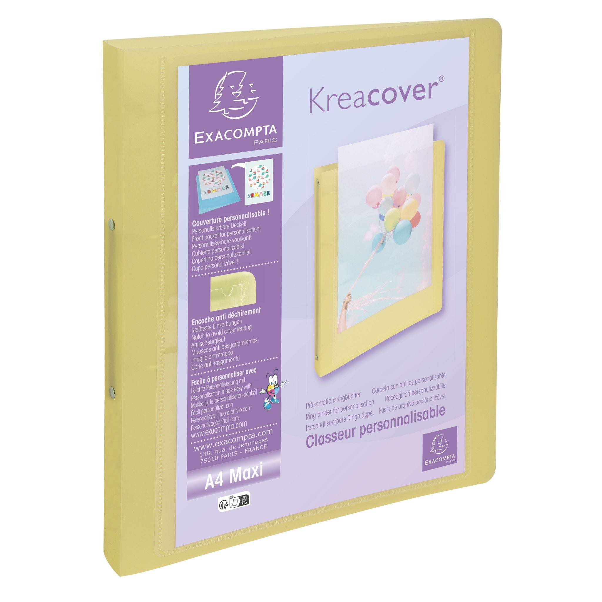 Exacompta 15x Ringbuch PP 2Ring 30mm Rücken 40mm A4 Maxi sortiert 54779E