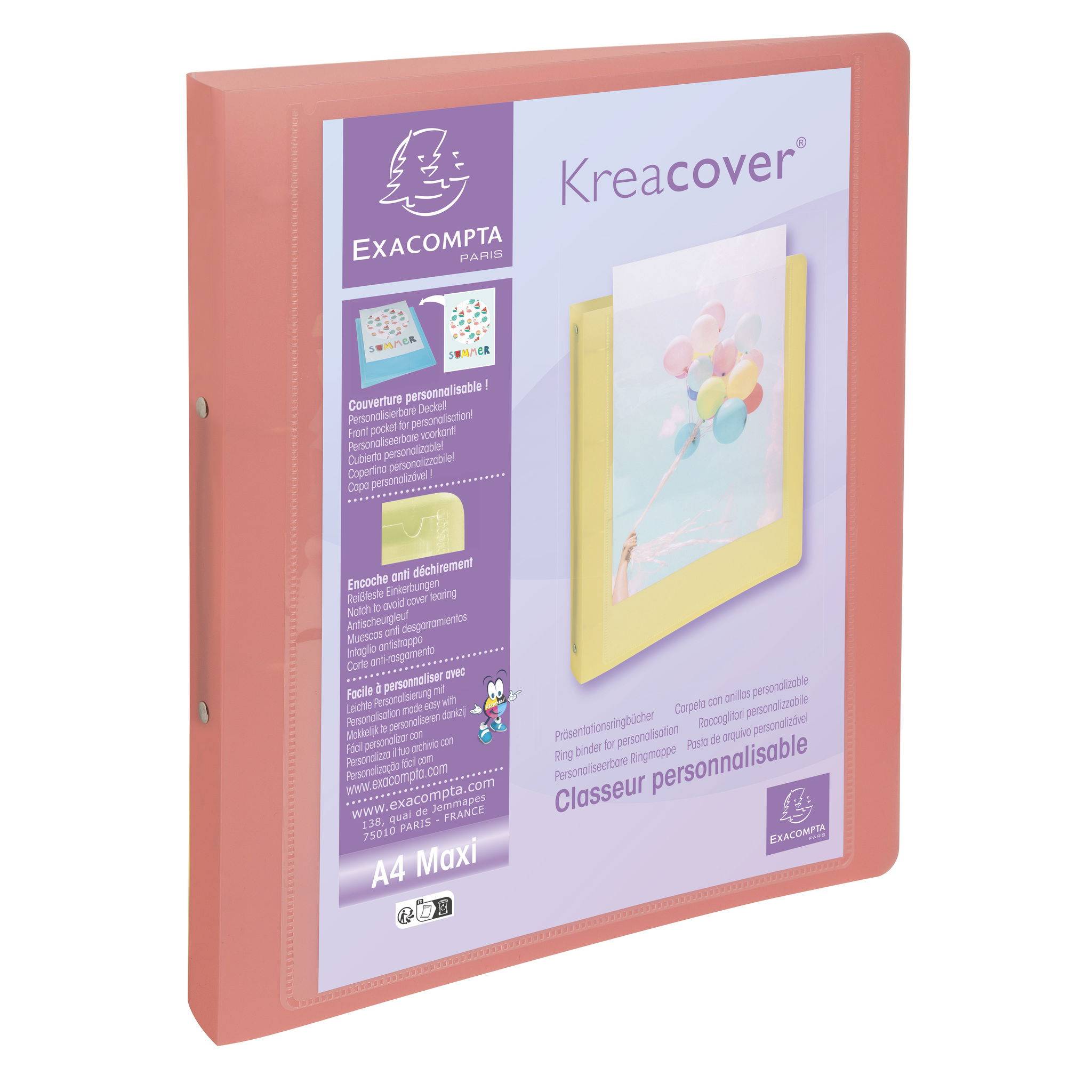 Exacompta 15x Ringbuch PP 2Ring 30mm Rücken 40mm A4 Maxi sortiert 54779E