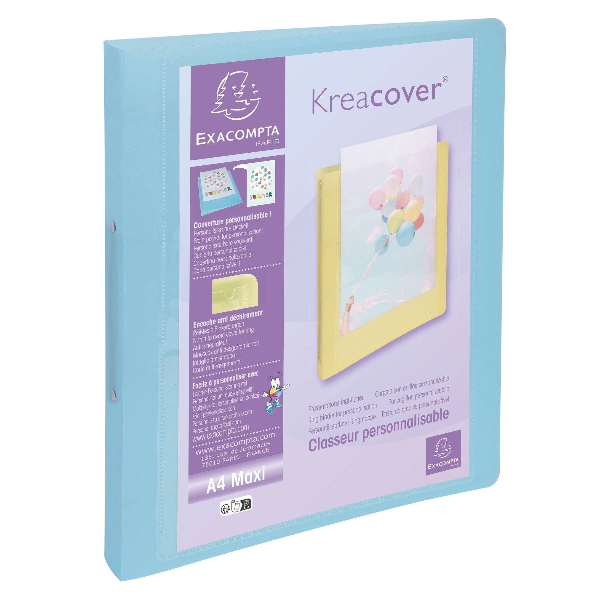 Exacompta 15x Ringbuch PP 2Ring 30mm Rücken 40mm A4 Maxi sortiert 54779E