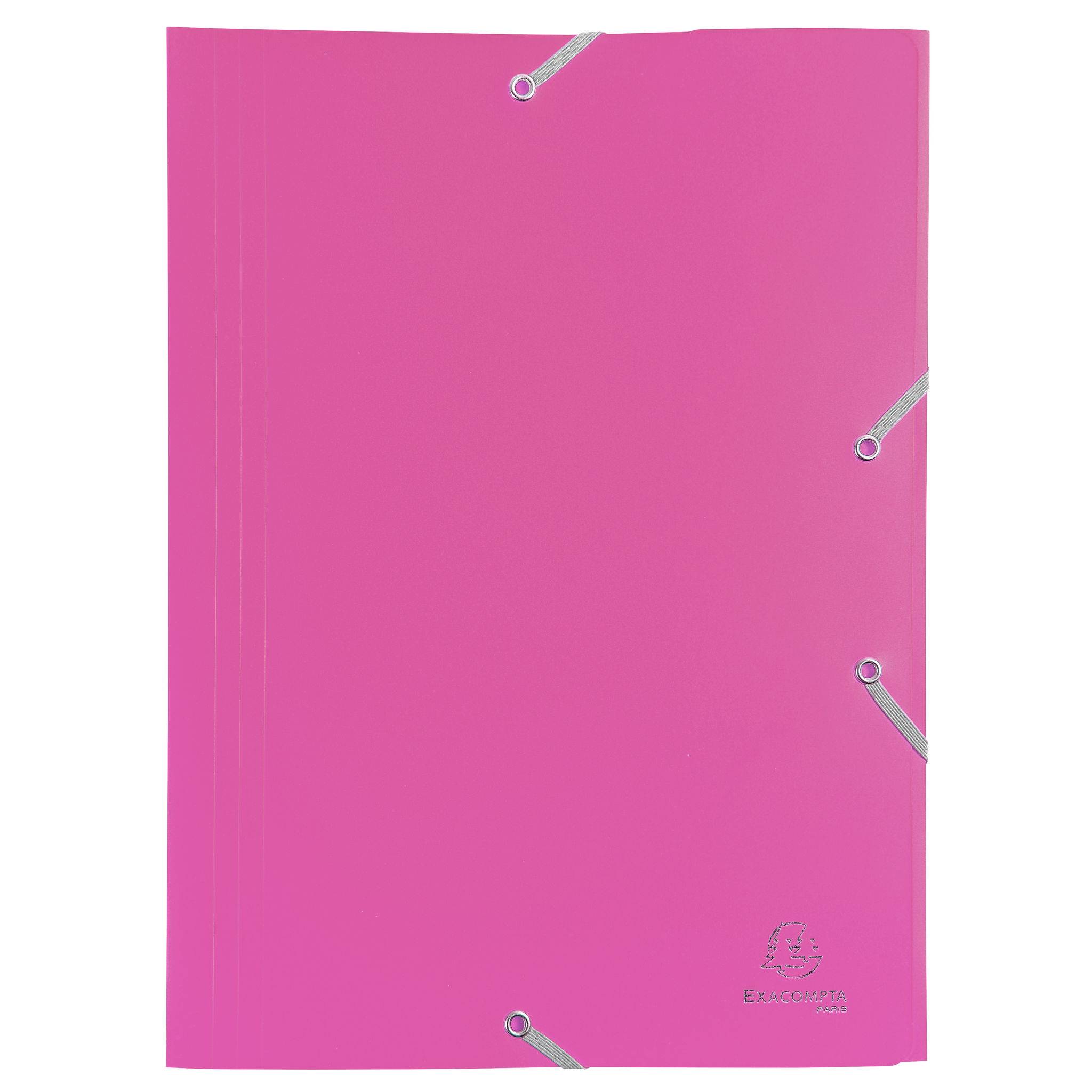 Exacompta 60x Sammelmappe PP 400µ +Gummizug 3 Klappen A4 sortiert 55900E