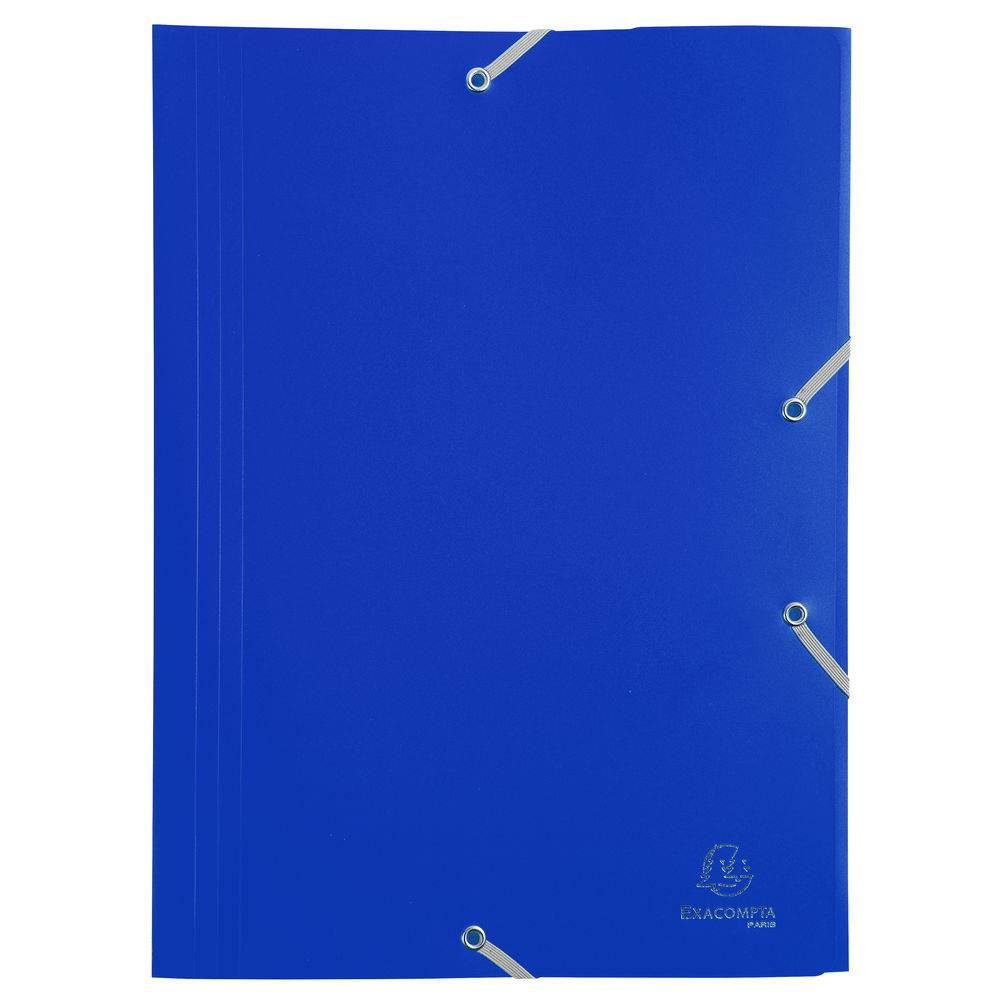 Exacompta 60x Sammelmappe PP 400µ +Gummizug 3 Klappen A4 sortiert 55900E