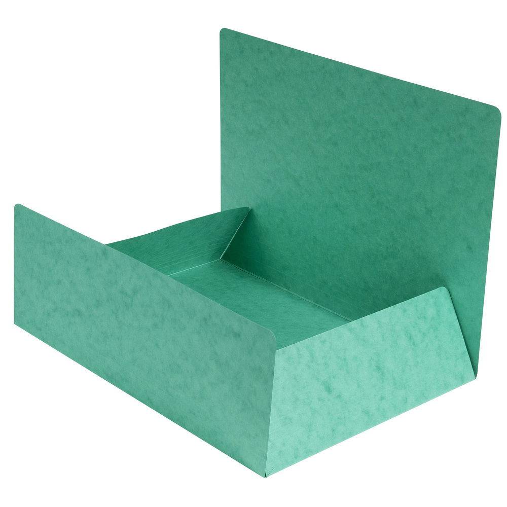 Exacompta 25x Aktenmappe +3 Klappen ohne Gummizug, Karton, A4, Grün, 56415E