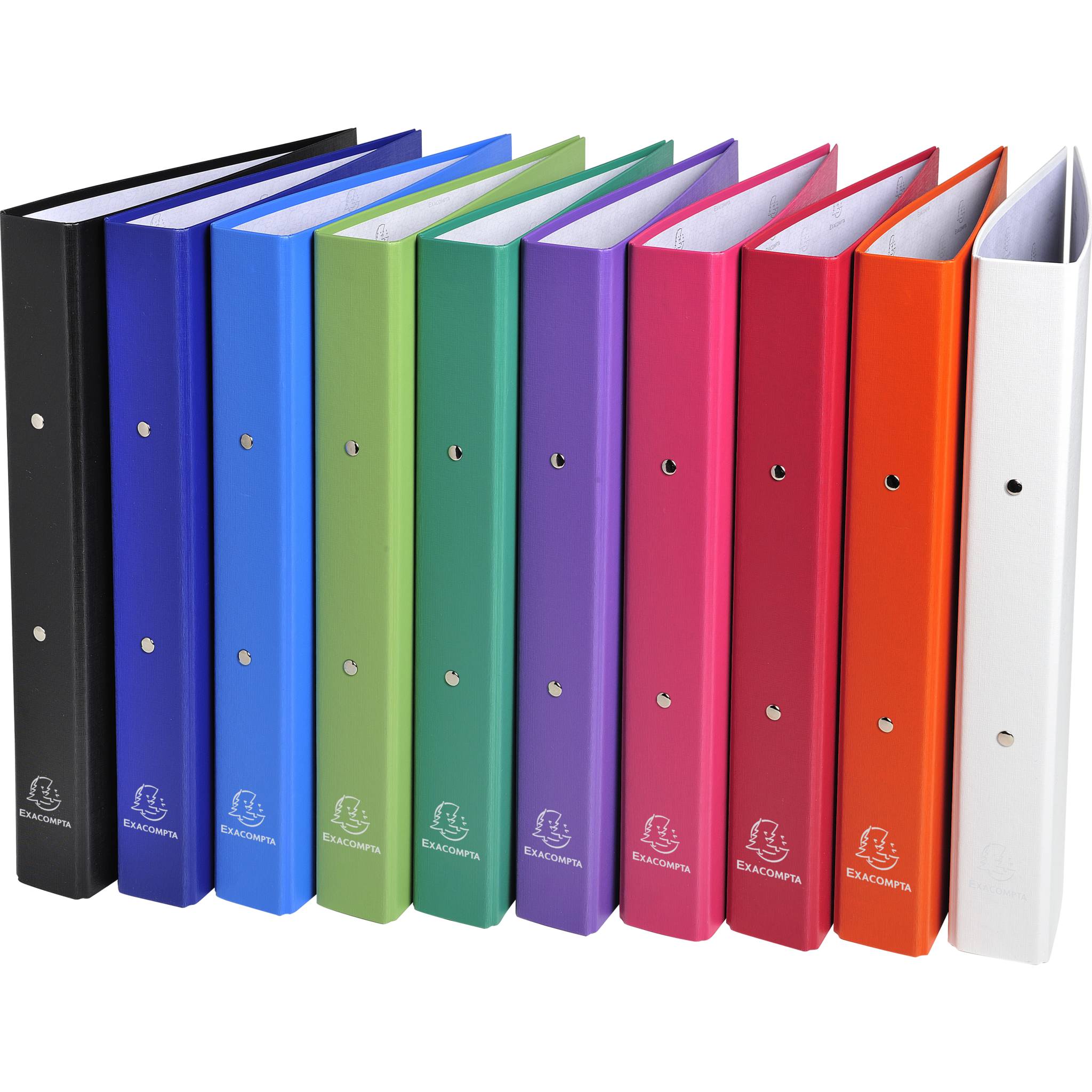 Exacompta 20x Ringbuch PP 18mm 2Ring 30mm Rücken 40mm 32x26cm A4 sortiert 54330E