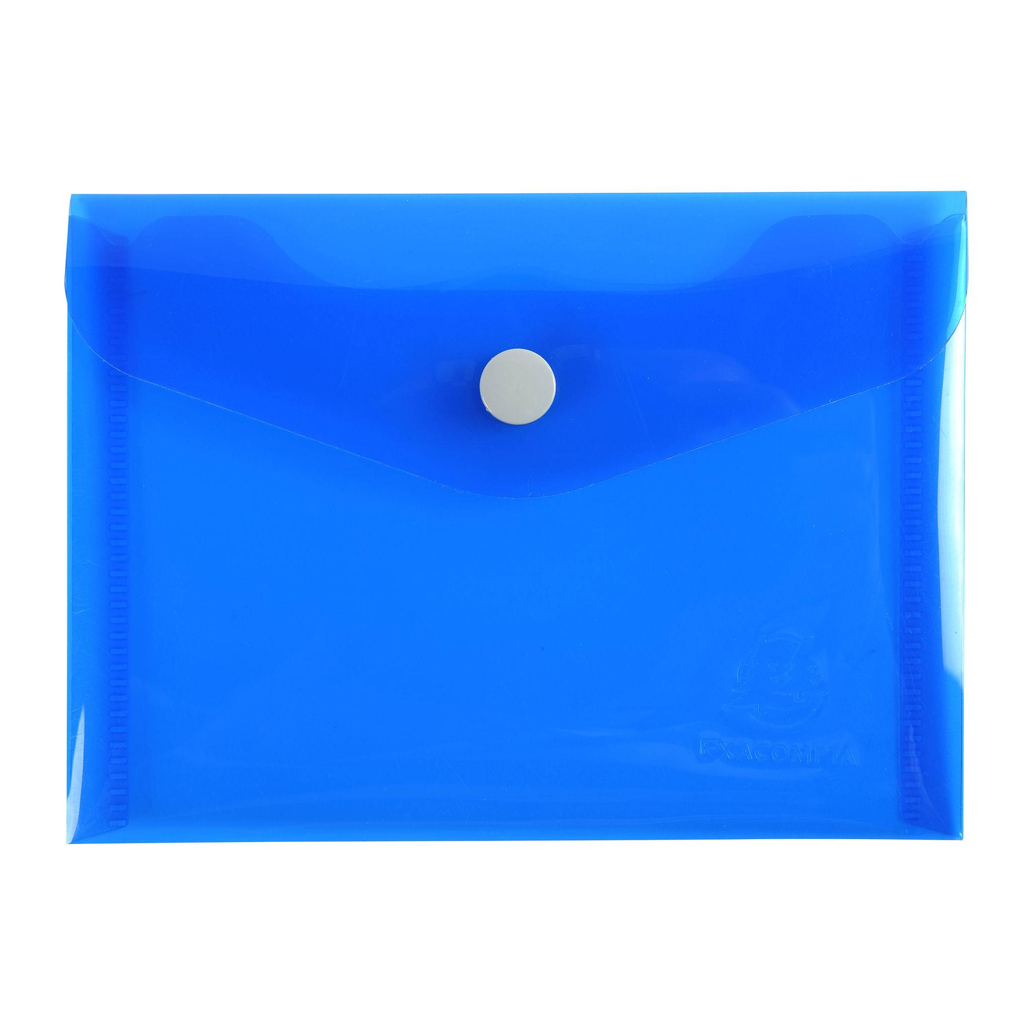 Exacompta 30x Tasche mit Druckknopf Iderama aus PP - Farben sortiert - 34430E