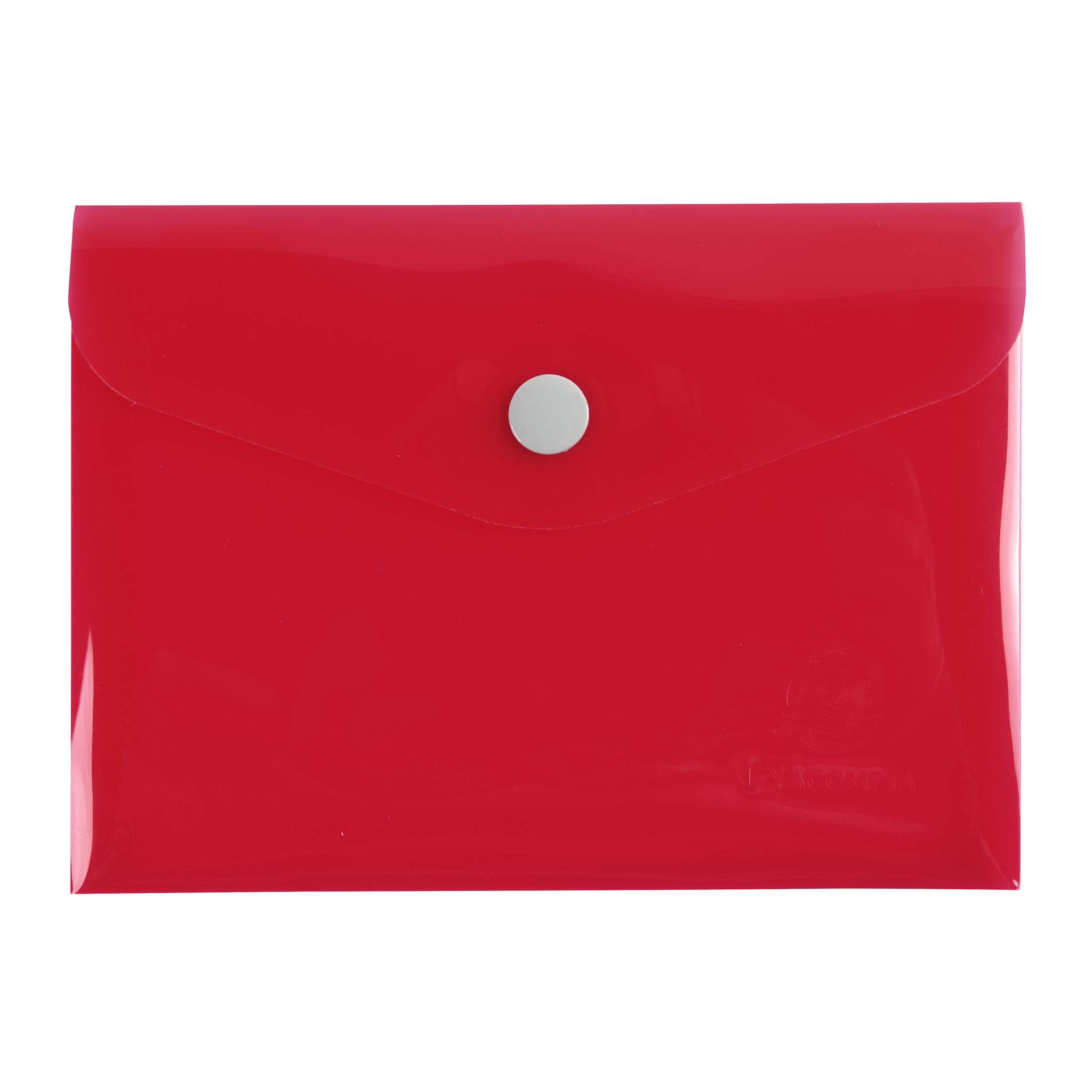 Exacompta 30x Tasche mit Druckknopf Iderama aus PP - Farben sortiert - 34430E