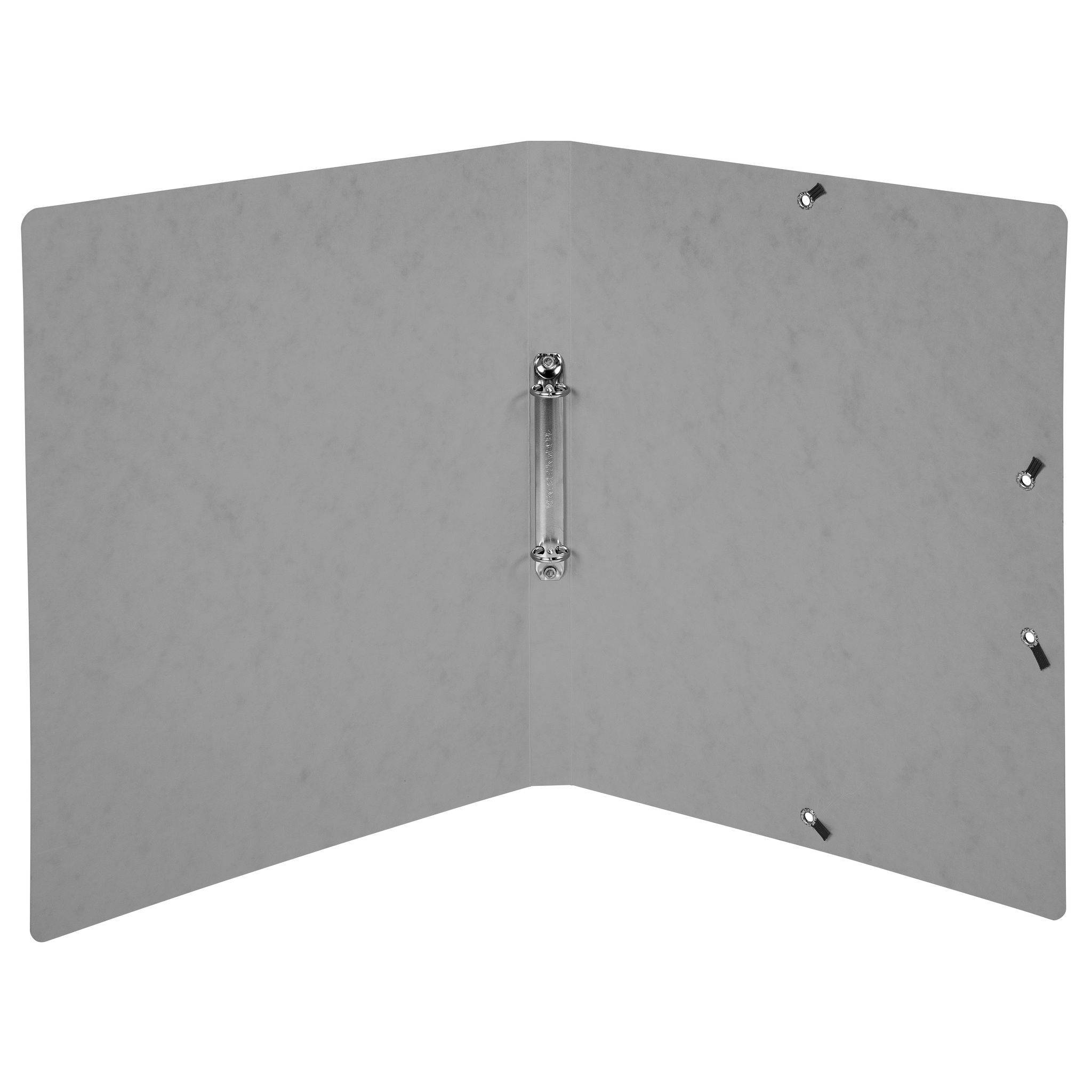 Exacompta 10x Ringhefter A4, 2 Ringe 15mm, Karton, bedruckt, Grau, 542561E