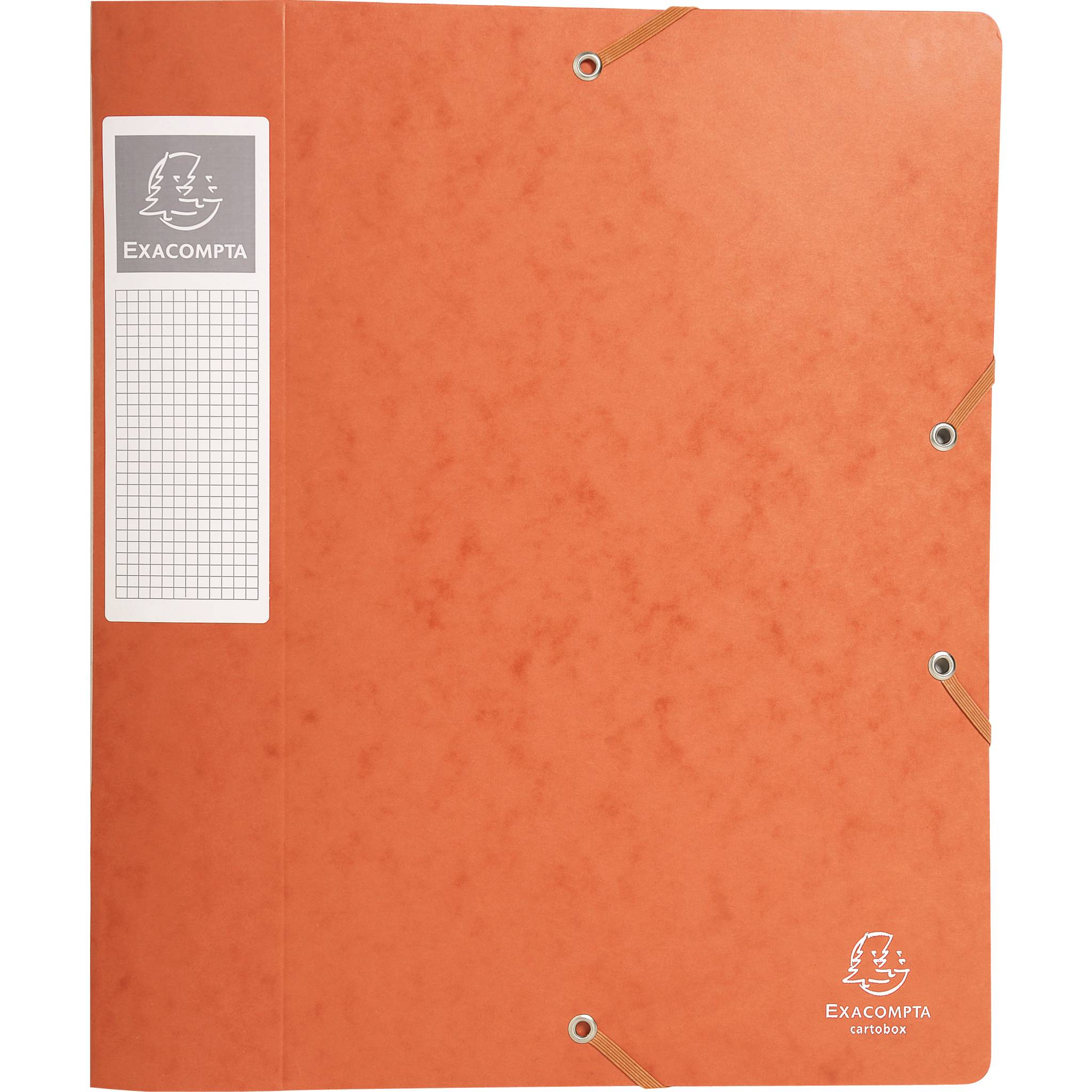 Exacompta 10x Archivbox Rücken 60mm Karton +3 Klappen Gummizug A4 Orange 16017H