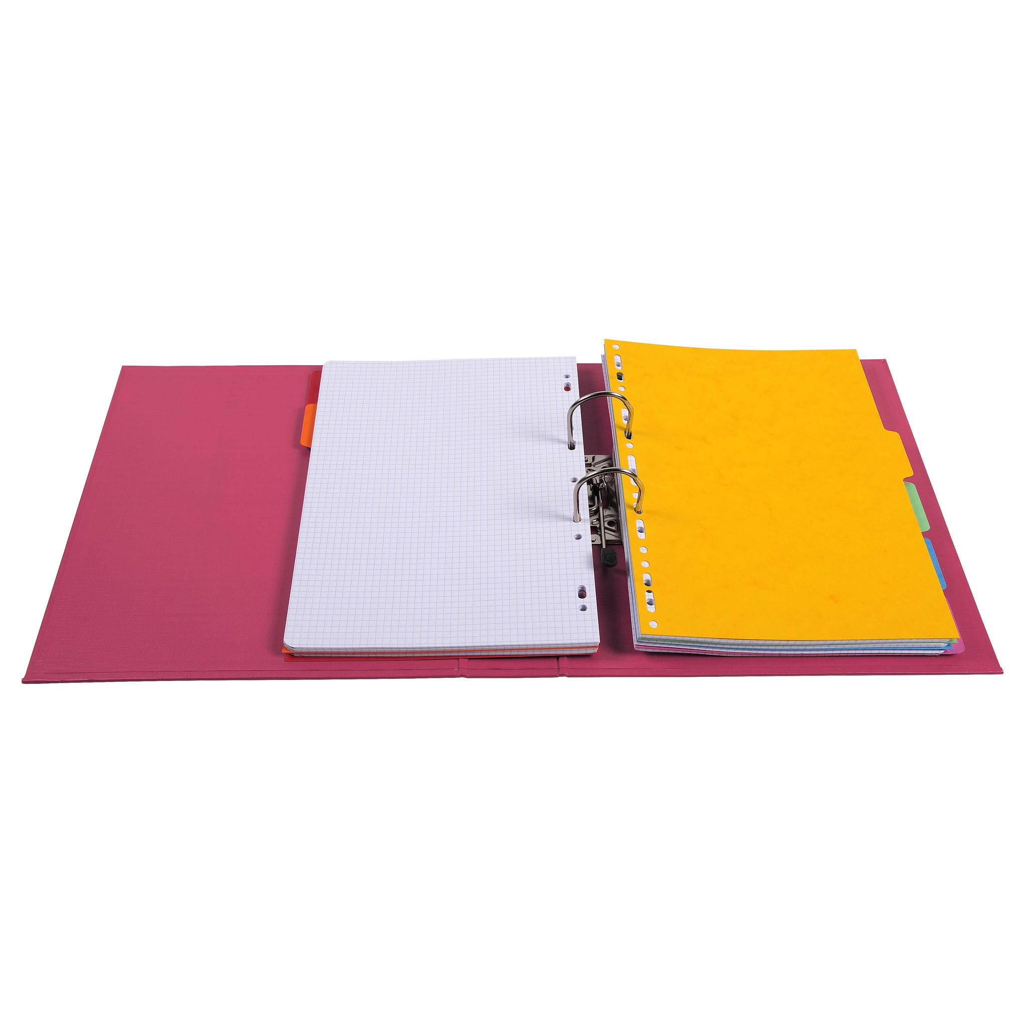 Exacompta 10x Ordner Prem'Touch PVC Rücken 70mm A4 Maxi Himbeerfarben 53759E