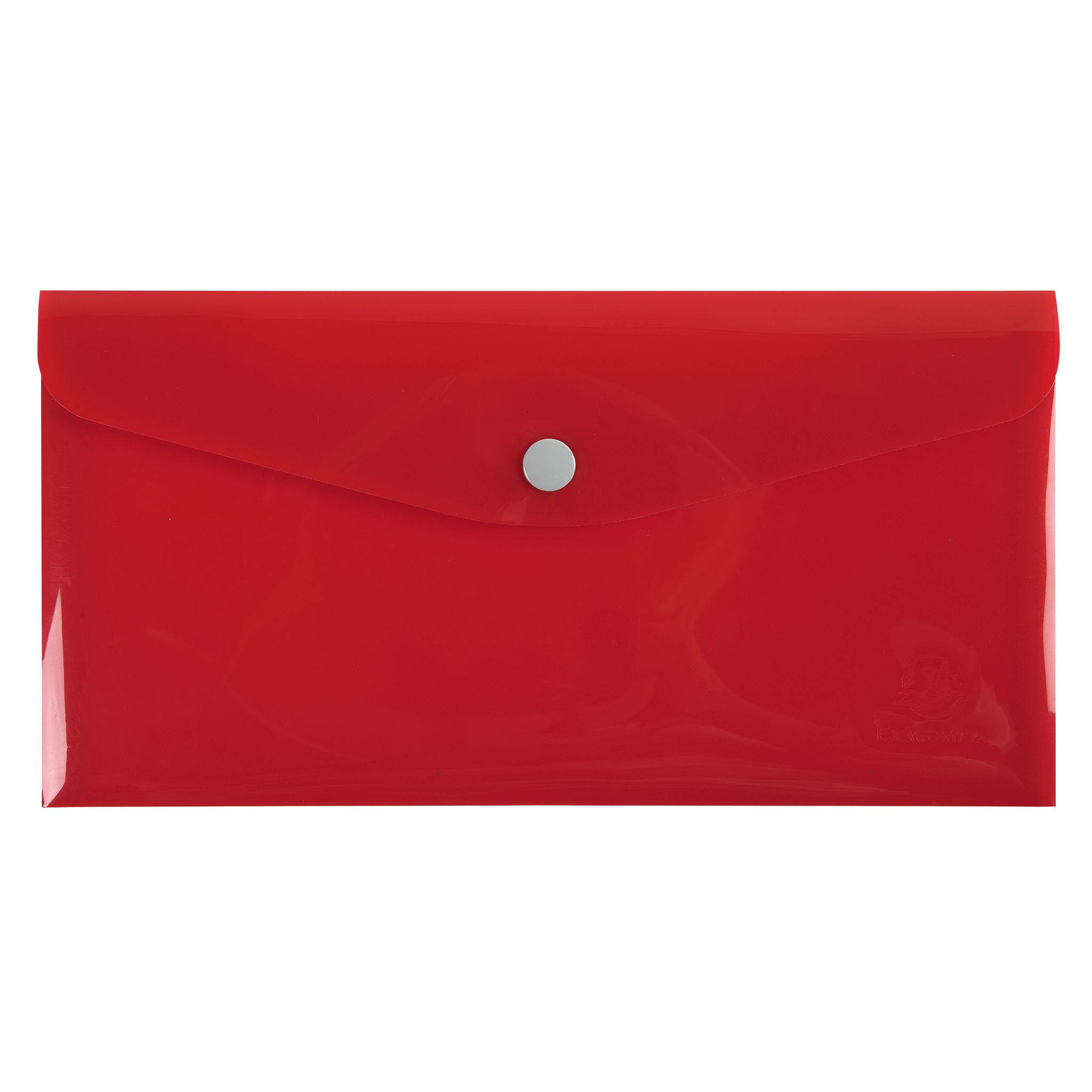 Exacompta 30x Tasche mit Druckknopf Iderama aus PP - Farben sortiert - 34420E