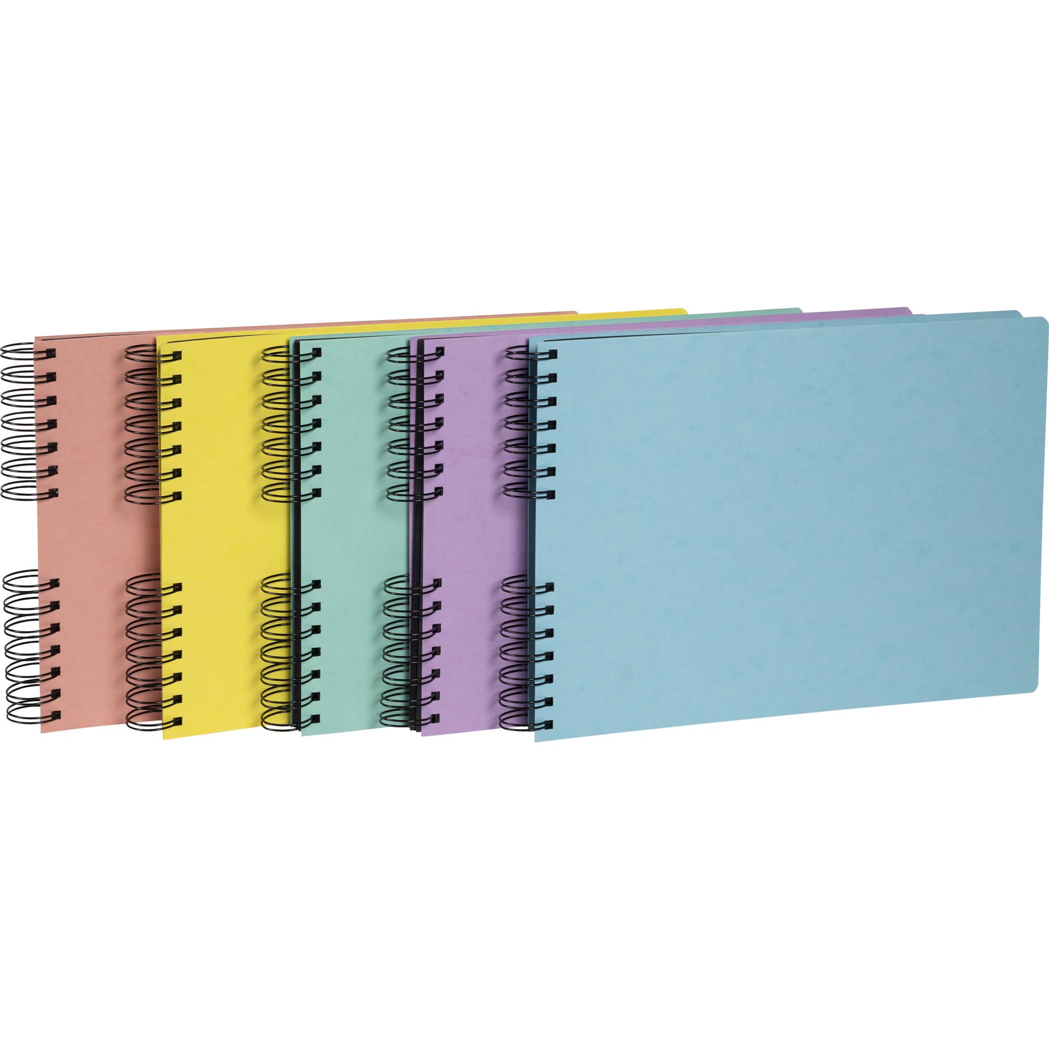 Exacompta 6x Fotoalbum Spiralbindung 50 Seiten schwarz 32x22cm sortiert 16540E