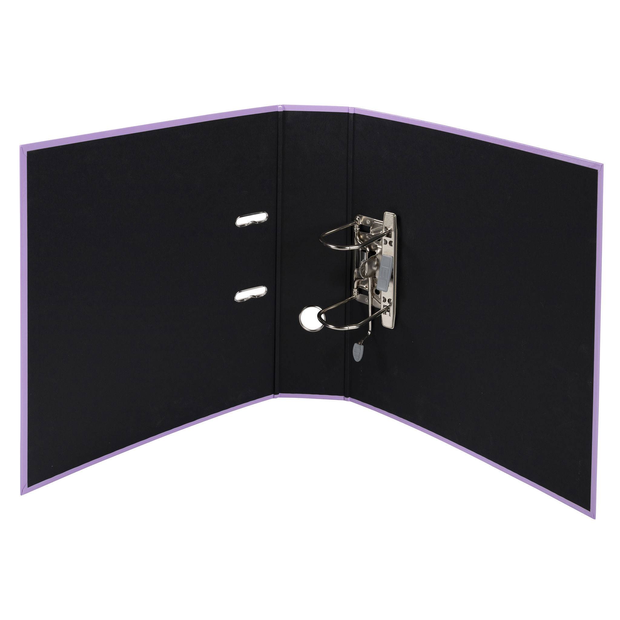 Exacompta 10x Ordner Prem'Touch A4, Rückenbreite 80mm, Aquarel - Malve - 53565E