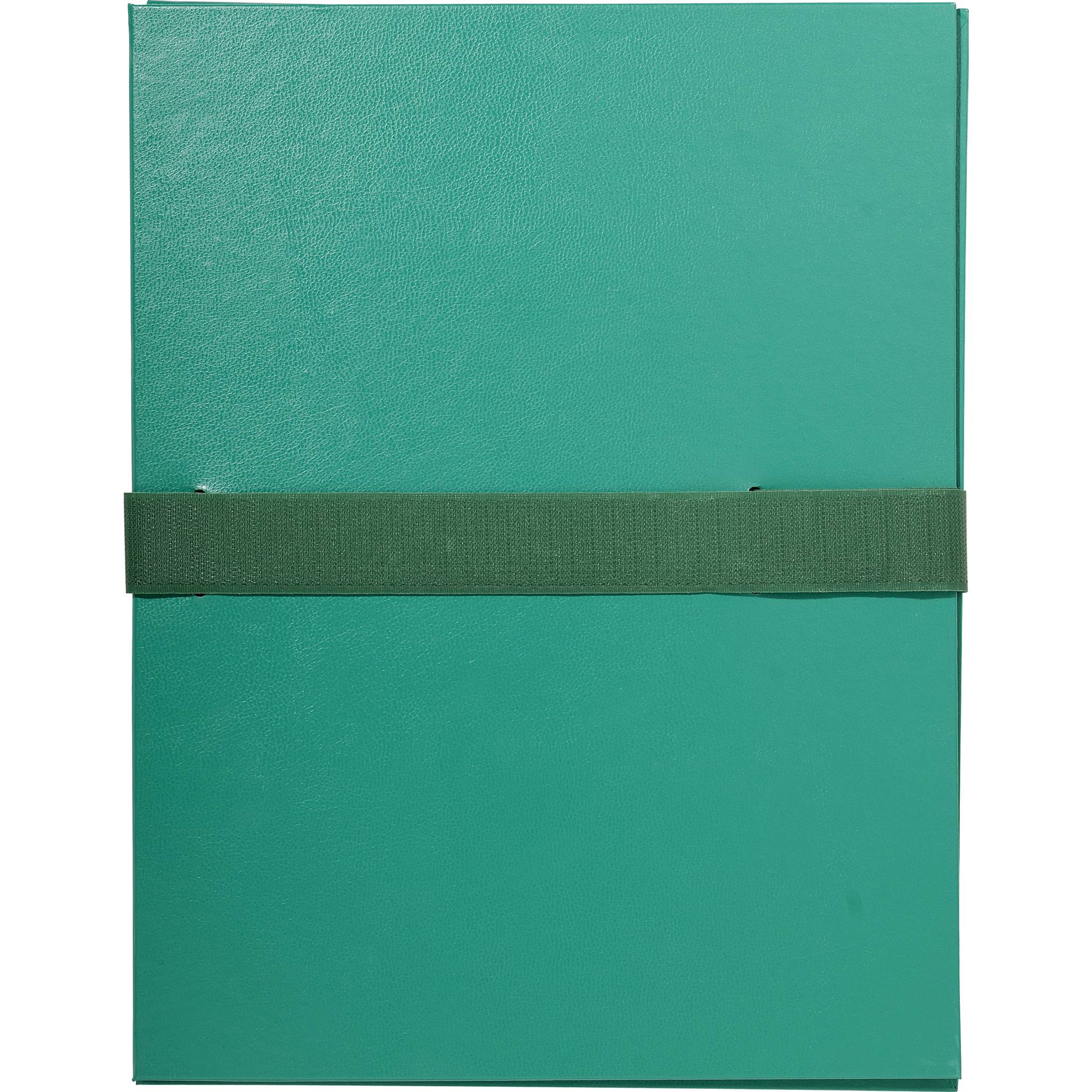 Exacompta 10x Dokumentenmappe dehnbar 1 Klappe Balacronbezug A4 Grün 623E