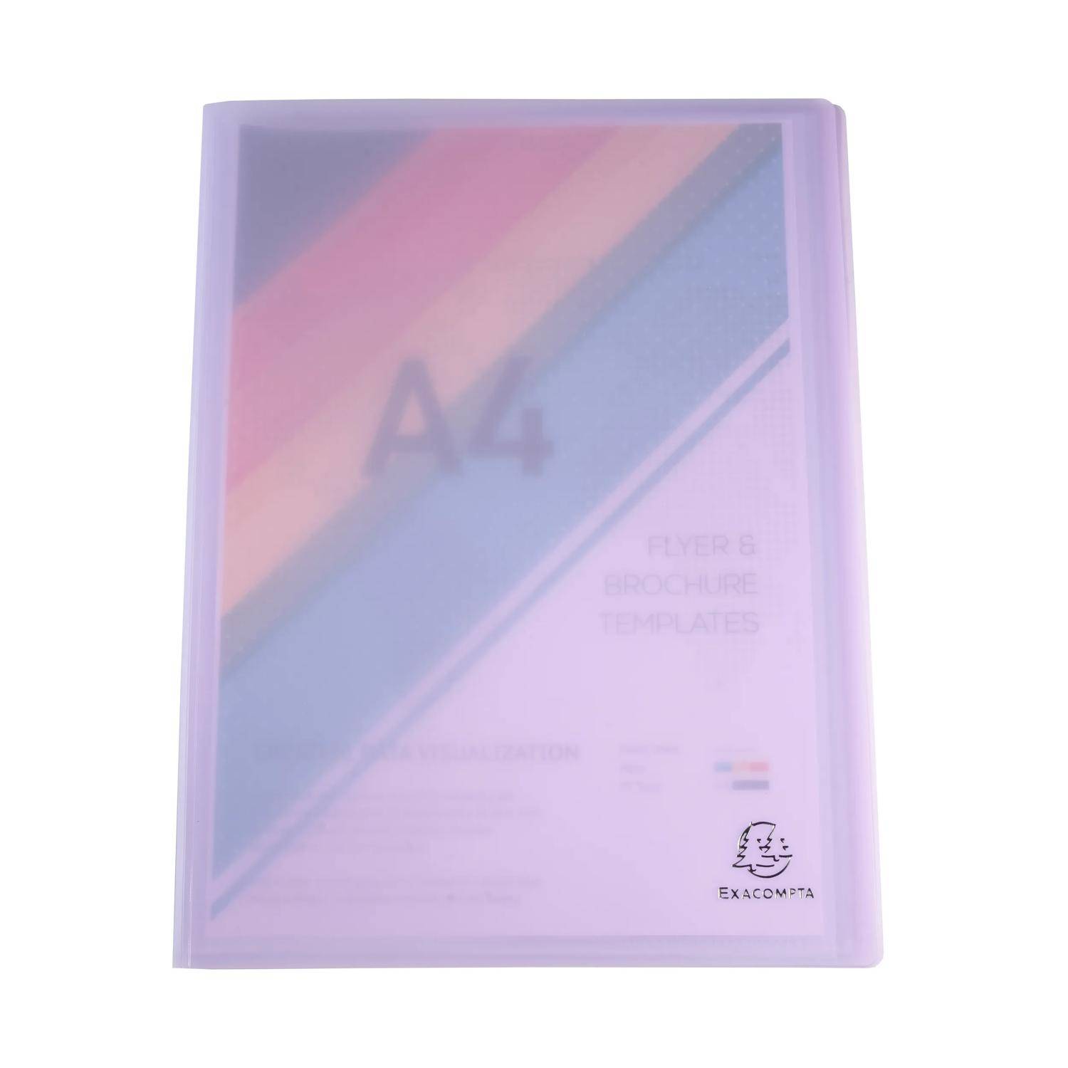 Exacompta 8x Sichtmappe A4 mittelfestem PP, 60 Hüllen, sortiert, 88670E