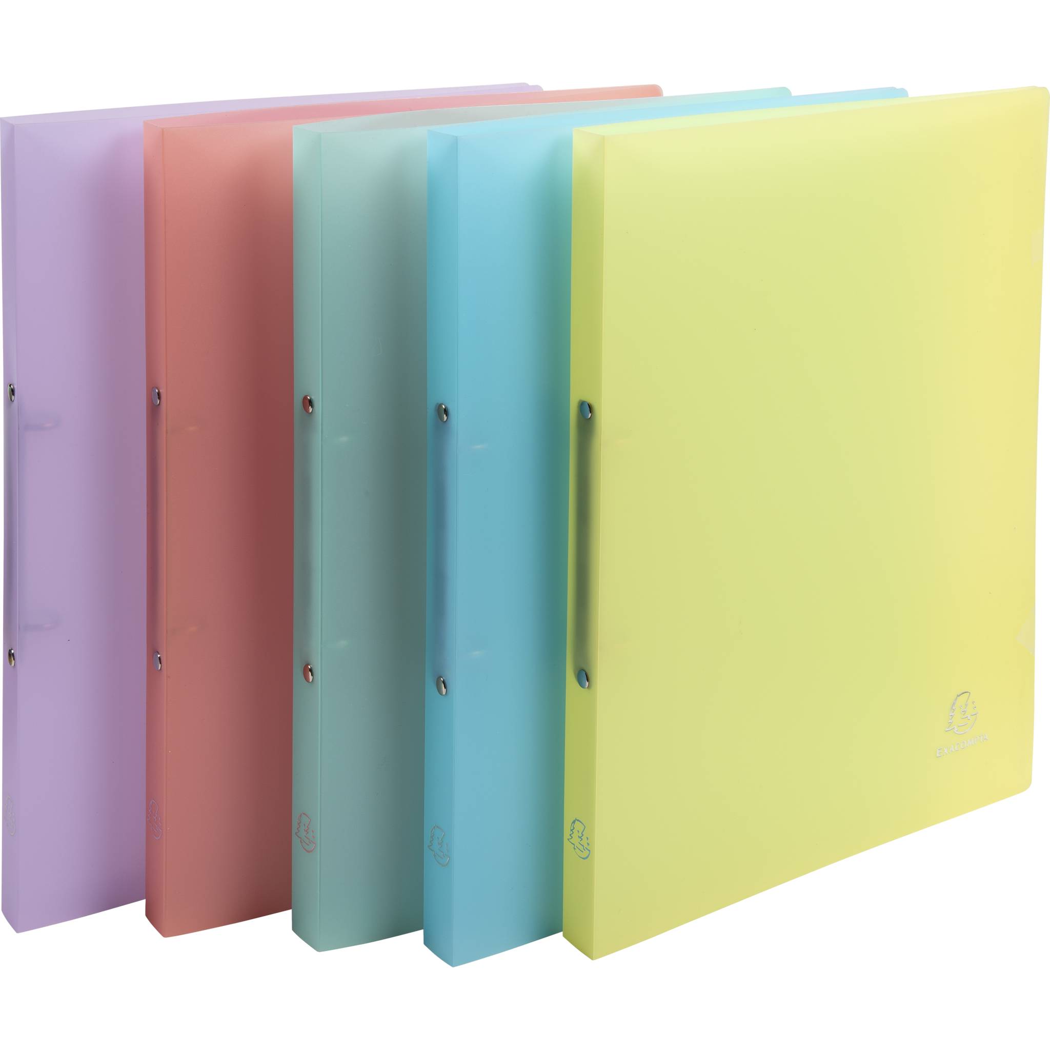 Exacompta 20x Ringhefter A4 PP, 2 Ringe 15mm, sortiert, 54170E