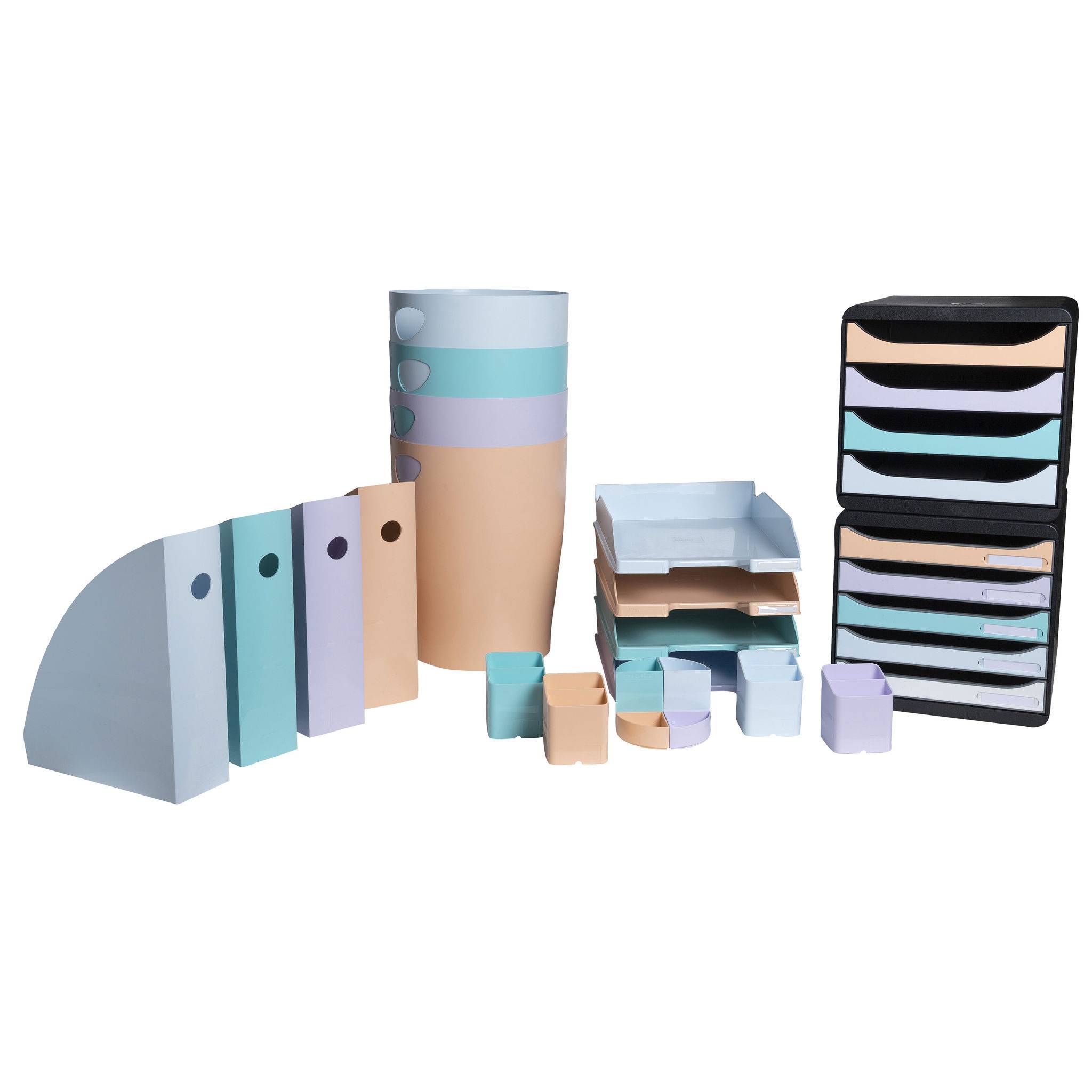 Exacompta 10x Stifteköcher PEN-CUBE, Aquarel - Korallenrot - 67761D