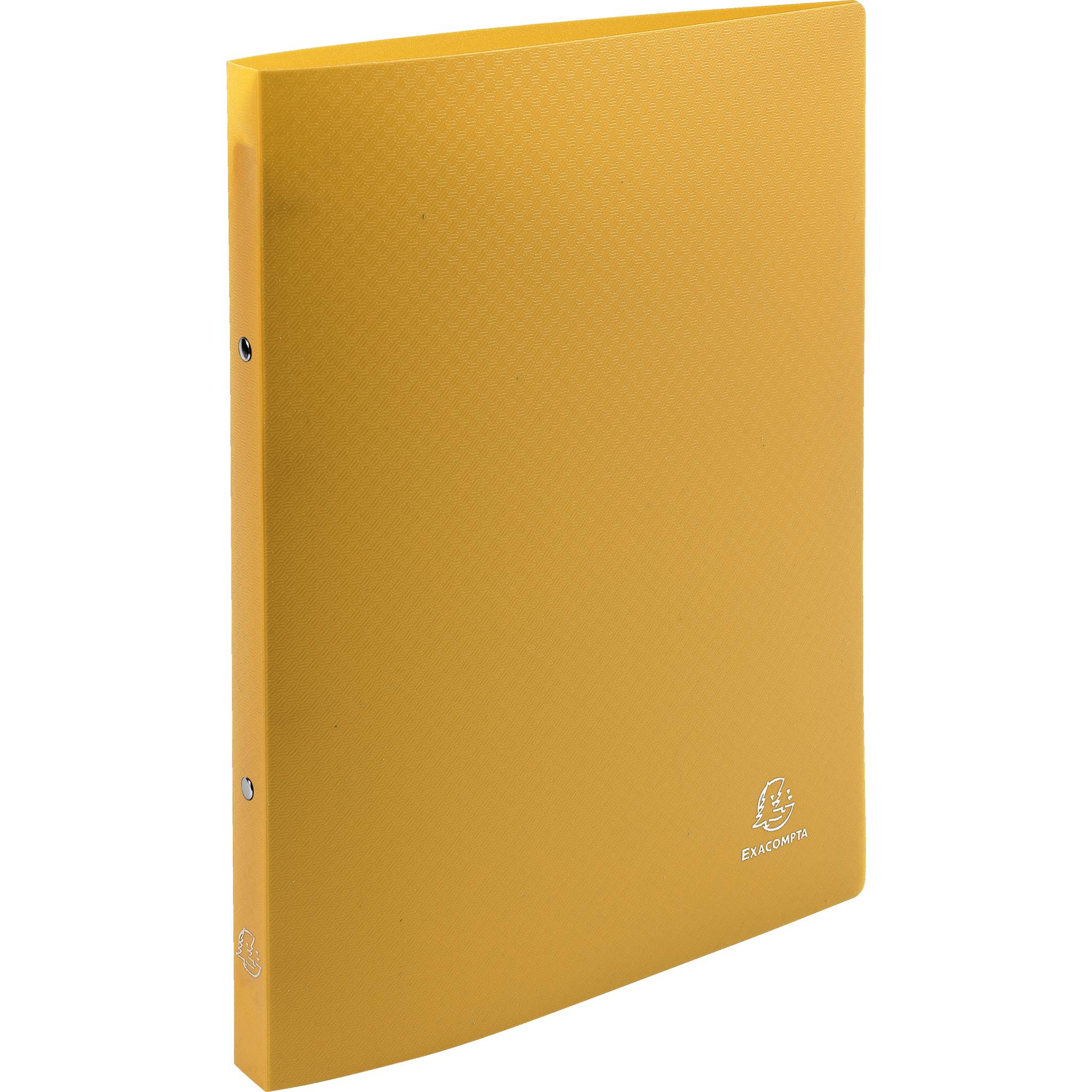 Exacompta 25x Ringbuch PP 500µ 2Ring 15mm Rücken 20mm blickdicht A4 Gelb 54196SE