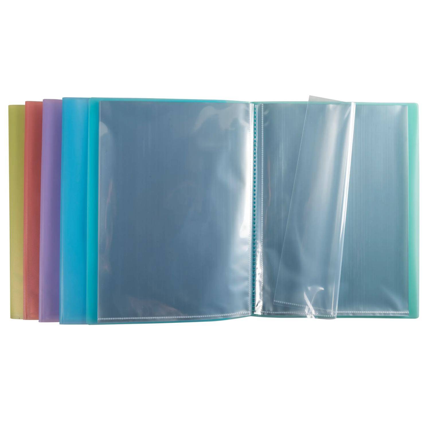 Exacompta 10x Sichtmappe A4 mittelfestem PP, 40 Hüllen, Pastellgrün, 88473E