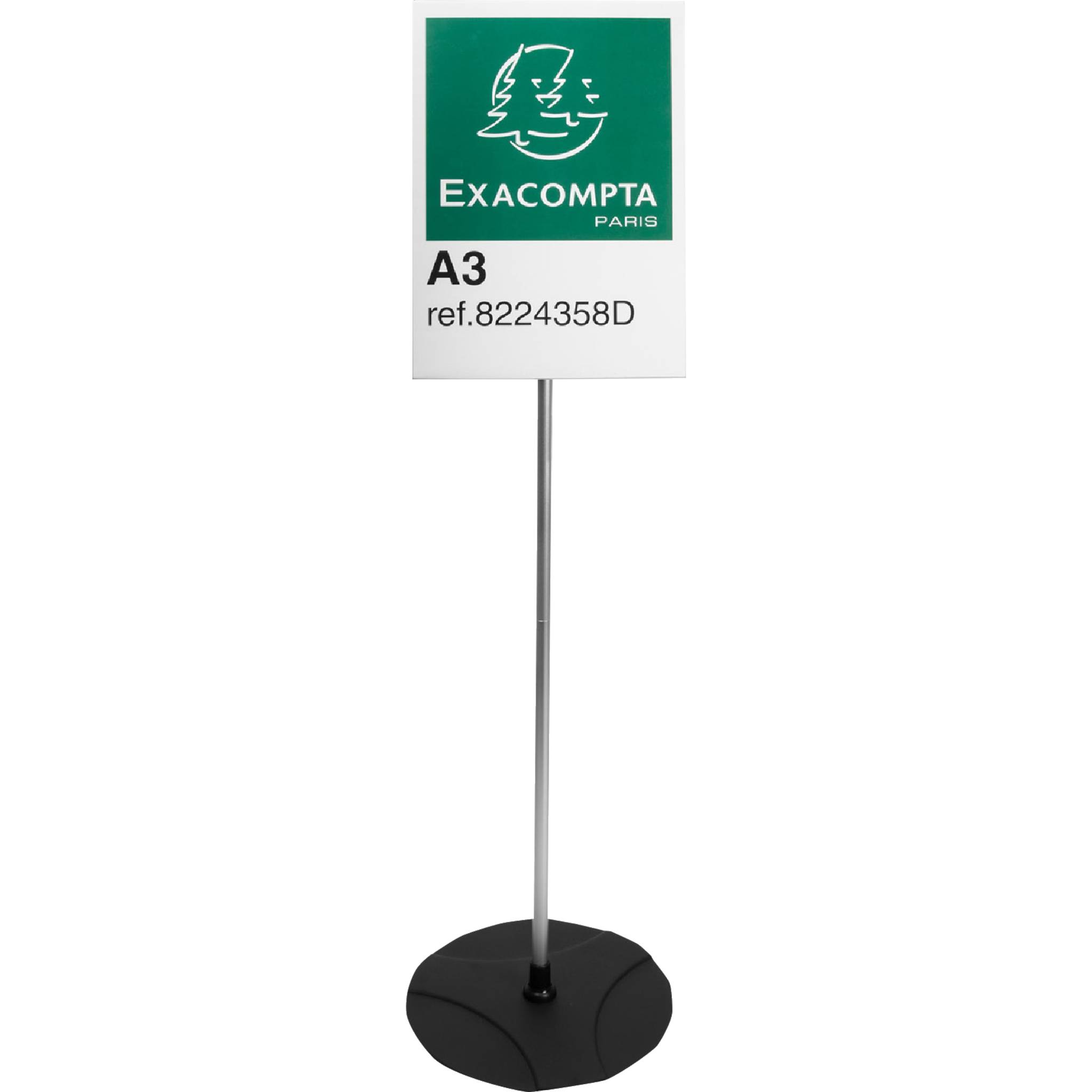 Exacompta 5x Hinweisschild A3 vertikal Aluminium Schwarz/alu/glasklar 8224358D