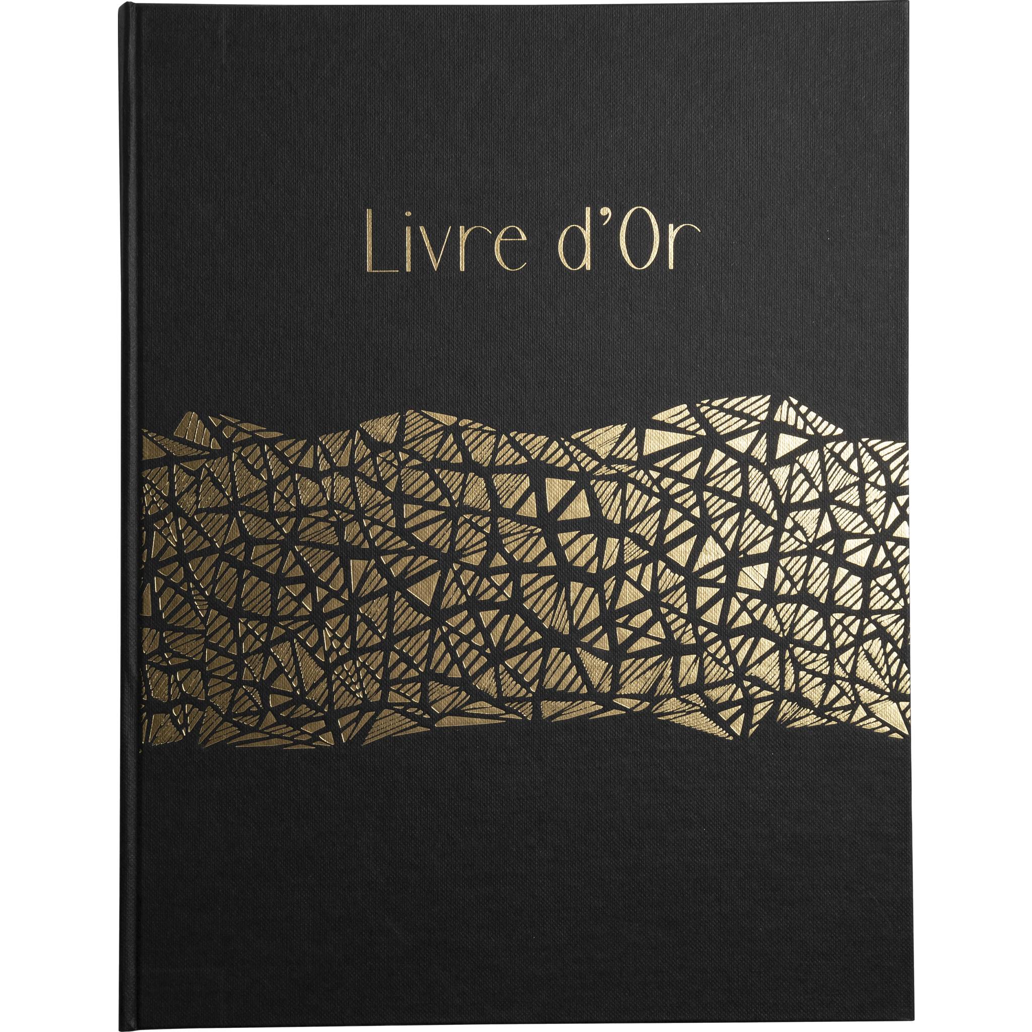 Exacompta Gästebuch ARAMY 27x22 cm, 100 Seiten, Goldschnitt - Schwarz - 47981E