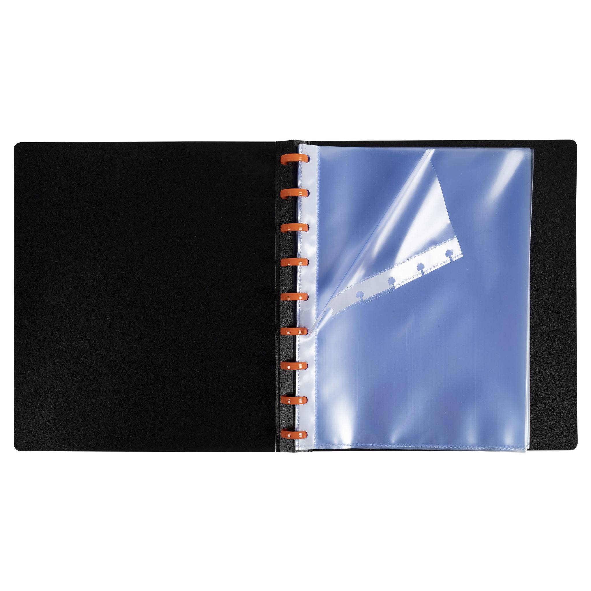 Exacompta 6x Sichtmappen Ringen 30 herausnehmbaren Hüllen A4 Schwarz 86034E